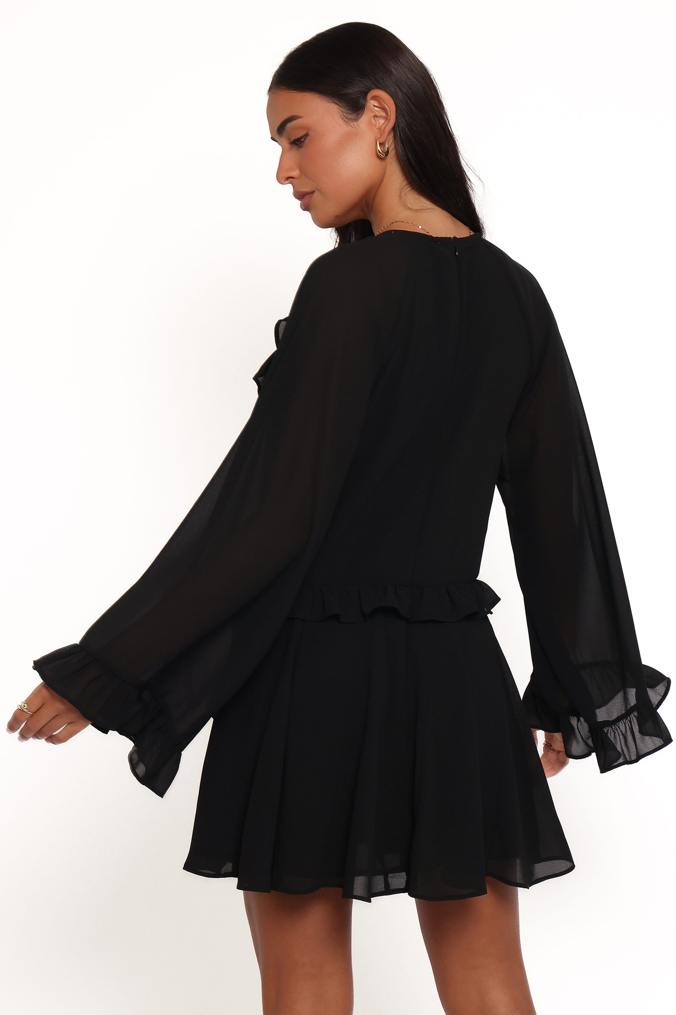 DRESSES Magnolia Long Sleeve Mini Dress - Black