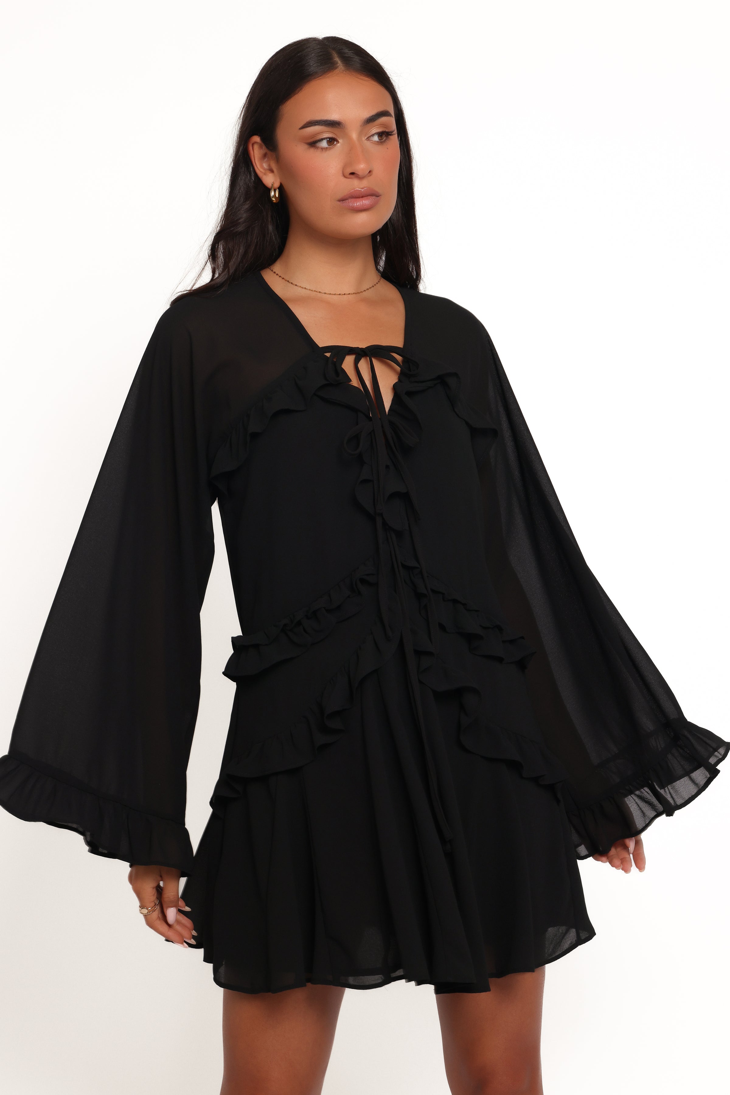 DRESSES Magnolia Long Sleeve Mini Dress - Black