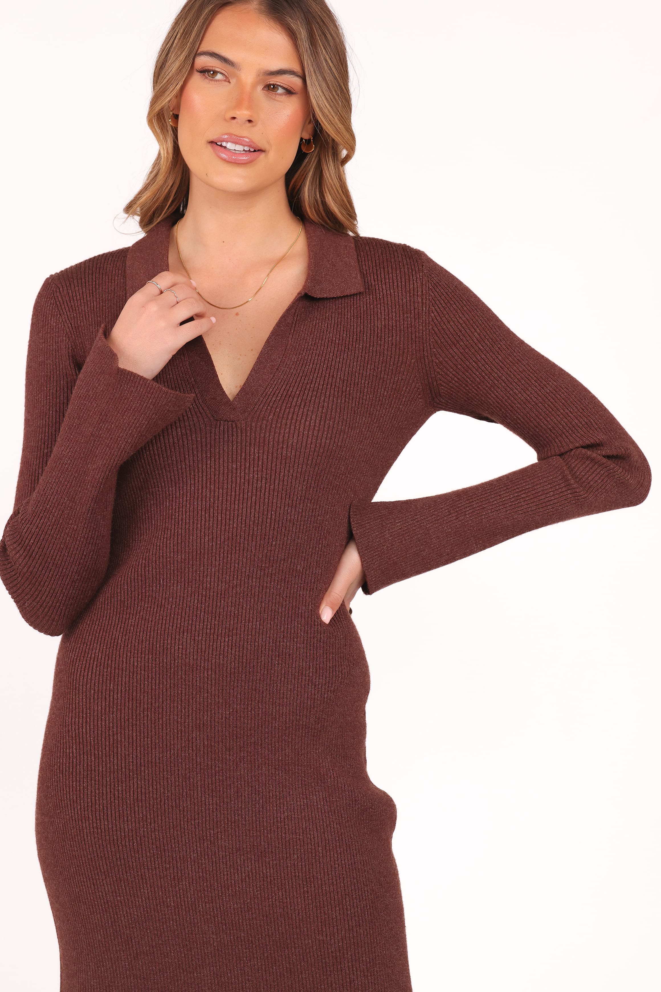 DRESSES Makenna Knit Dress - Brown
