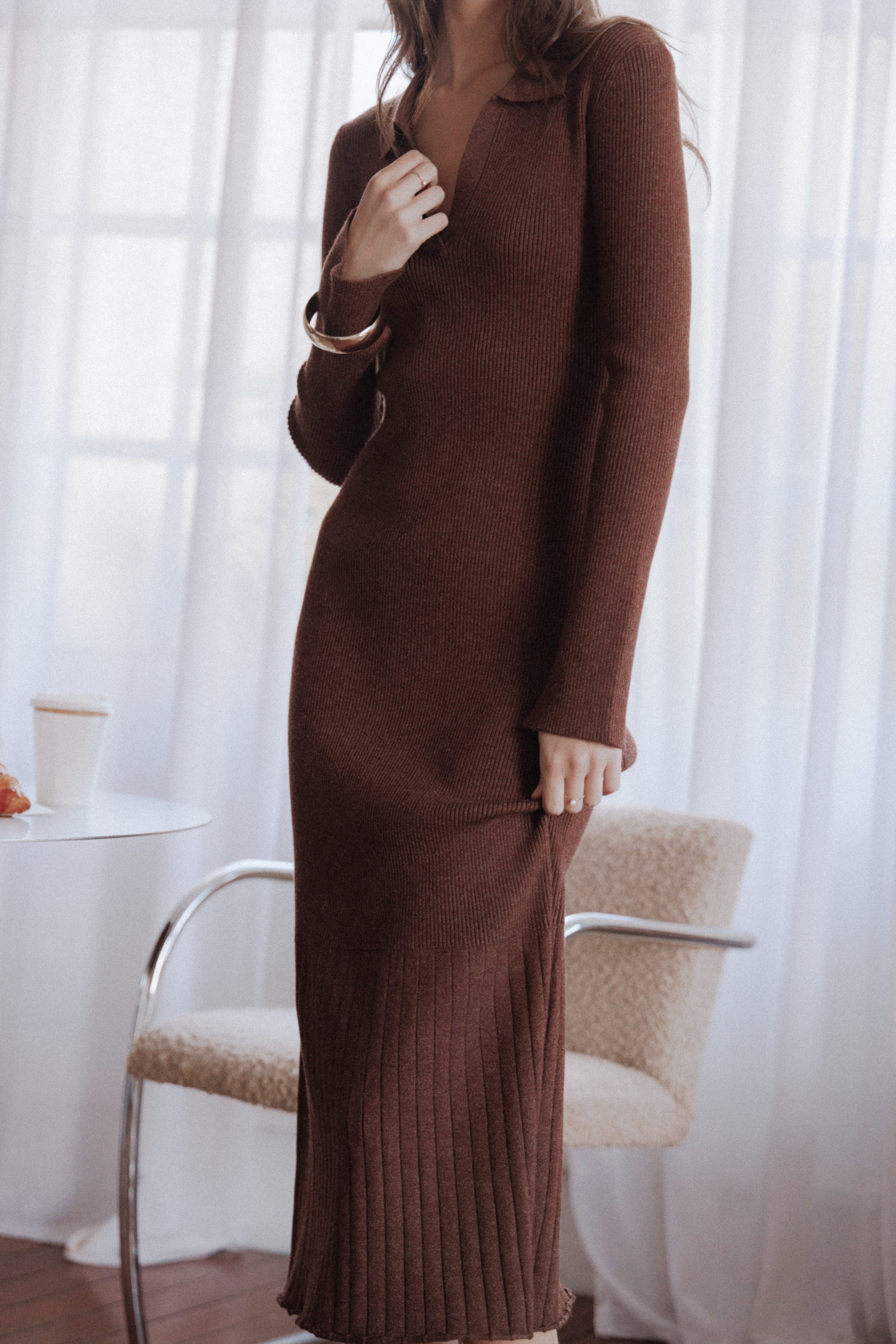 DRESSES Makenna Knit Dress - Brown