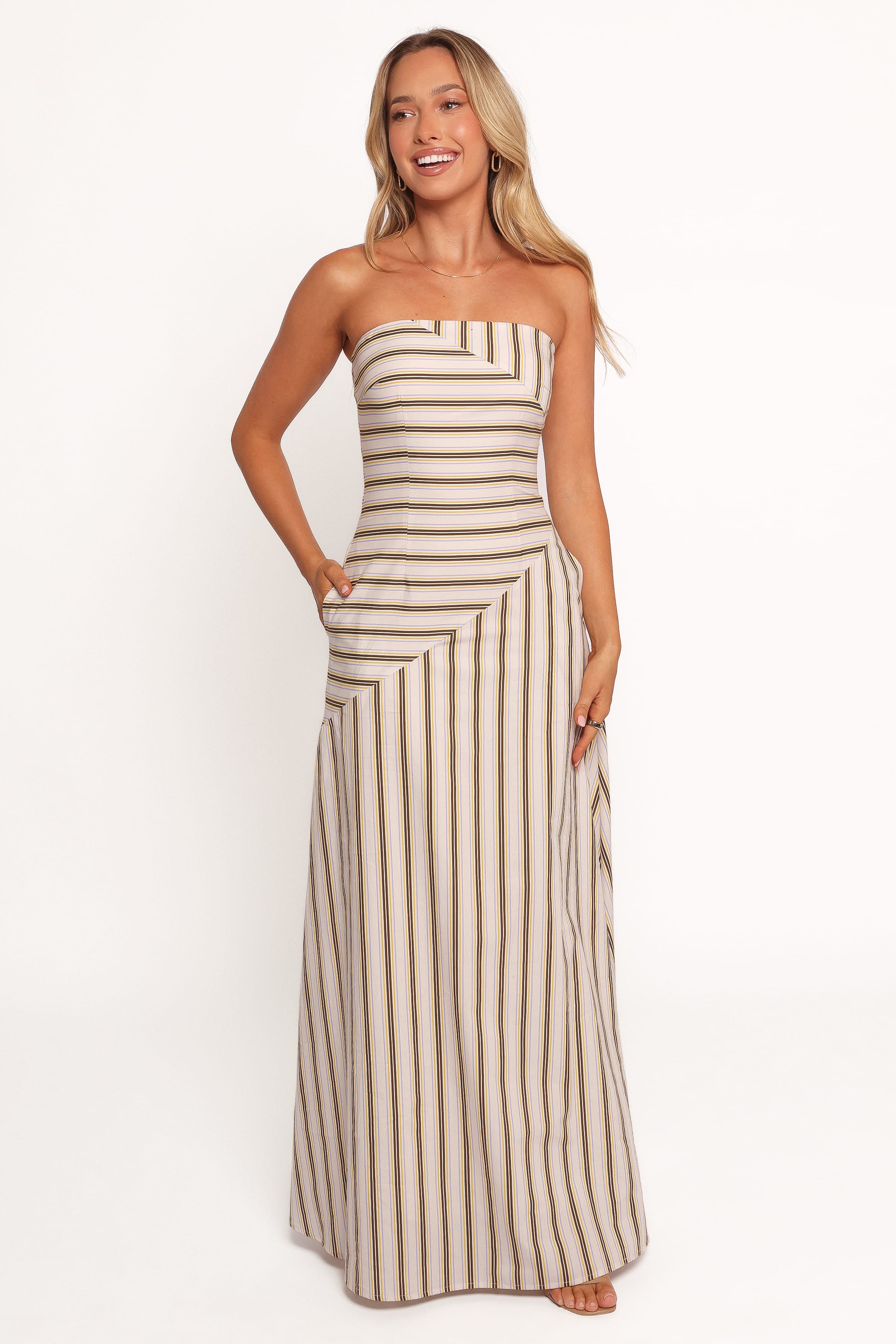 DRESSES Maliah Maxi Dress - Vory Stripe