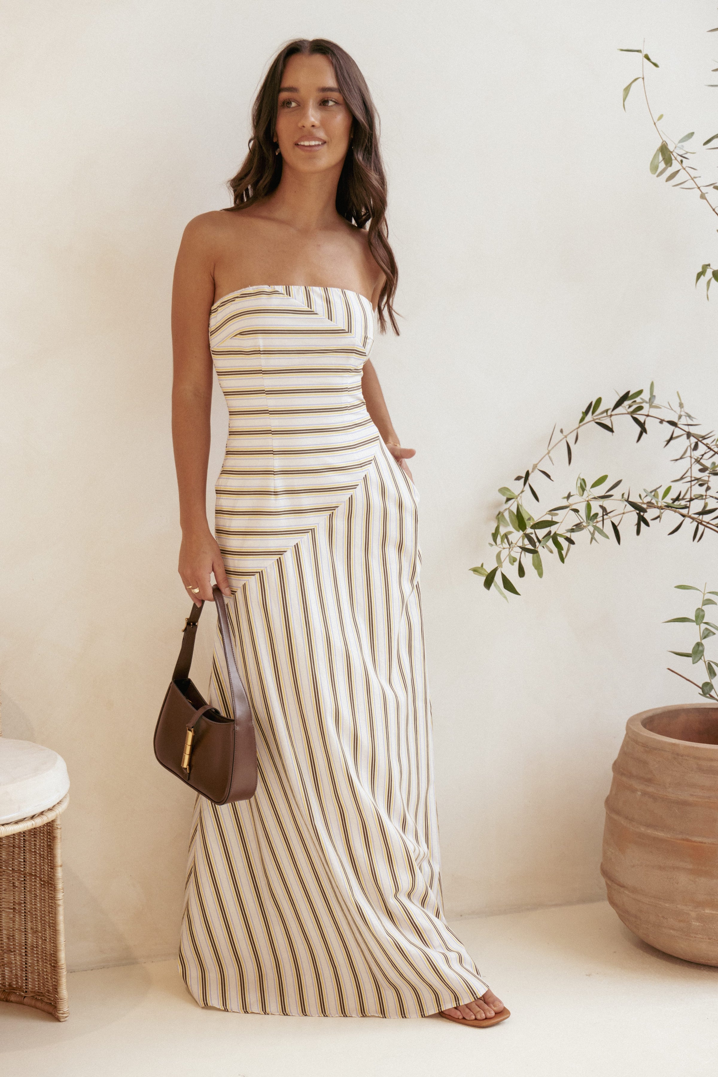 DRESSES Maliah Maxi Dress - Vory Stripe
