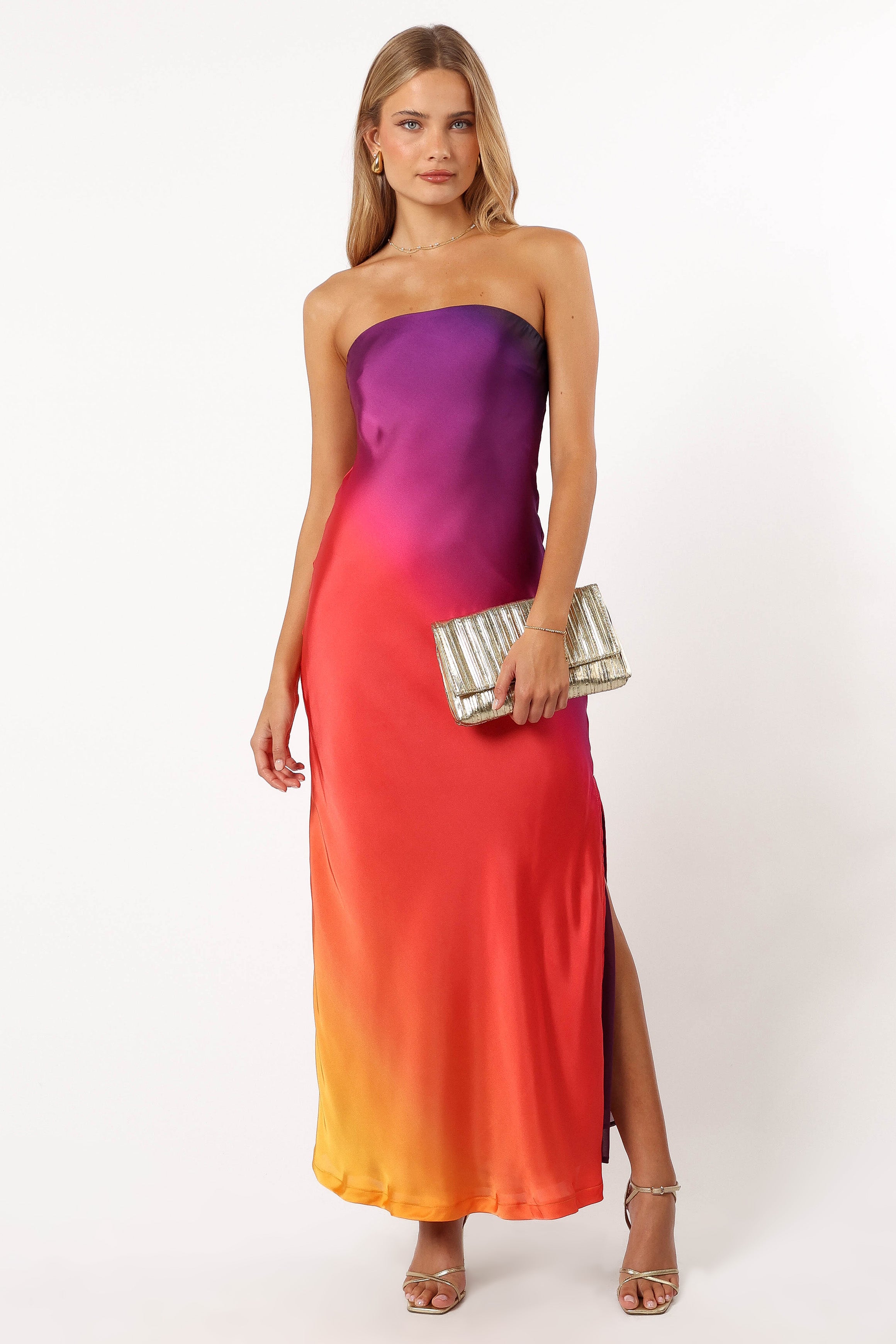DRESSES @Mallory Strapless Maxi Dress - Sunset Cosmo (Hold for Euro Summer)