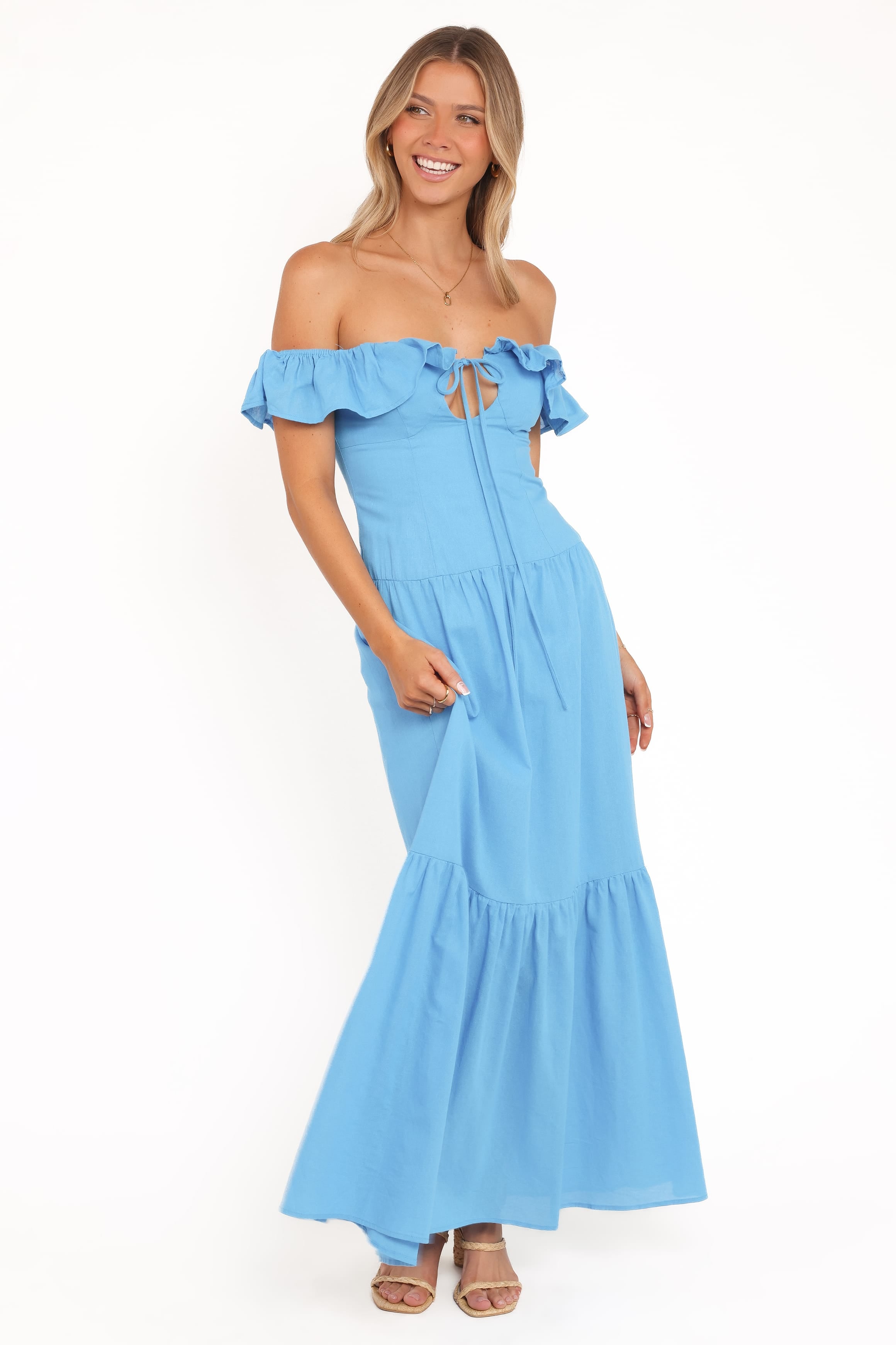 DRESSES Malta Off Shoulder Maxi Dress - Cobalt