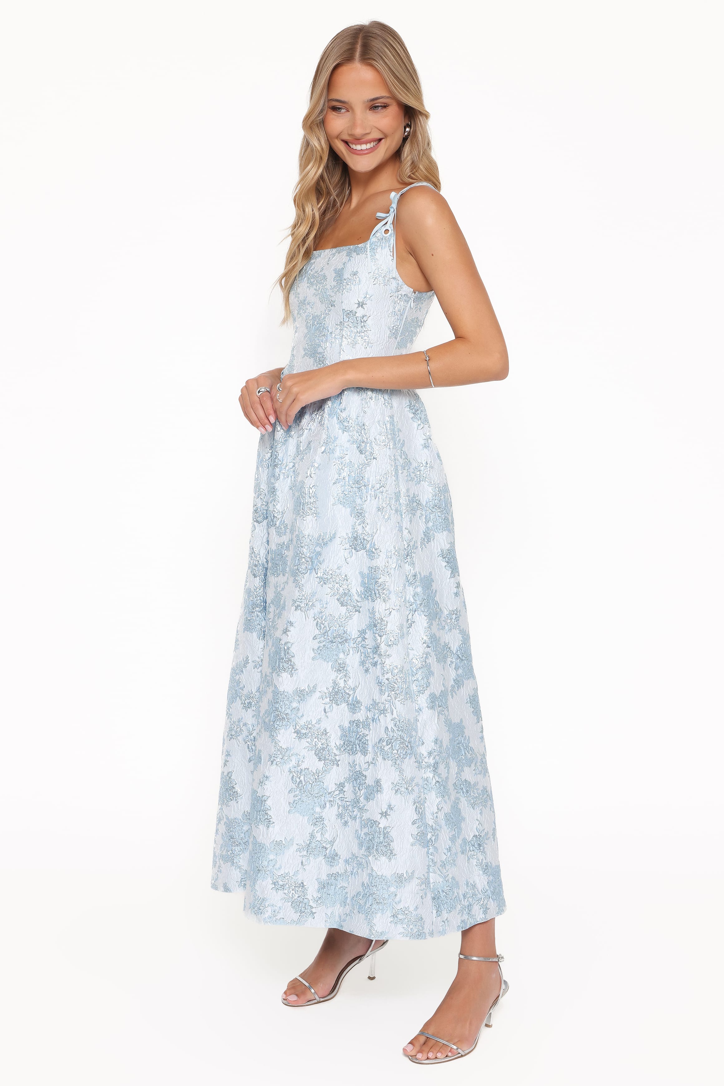 DRESSES Marcelline Maxi Dress - Blue Brocade