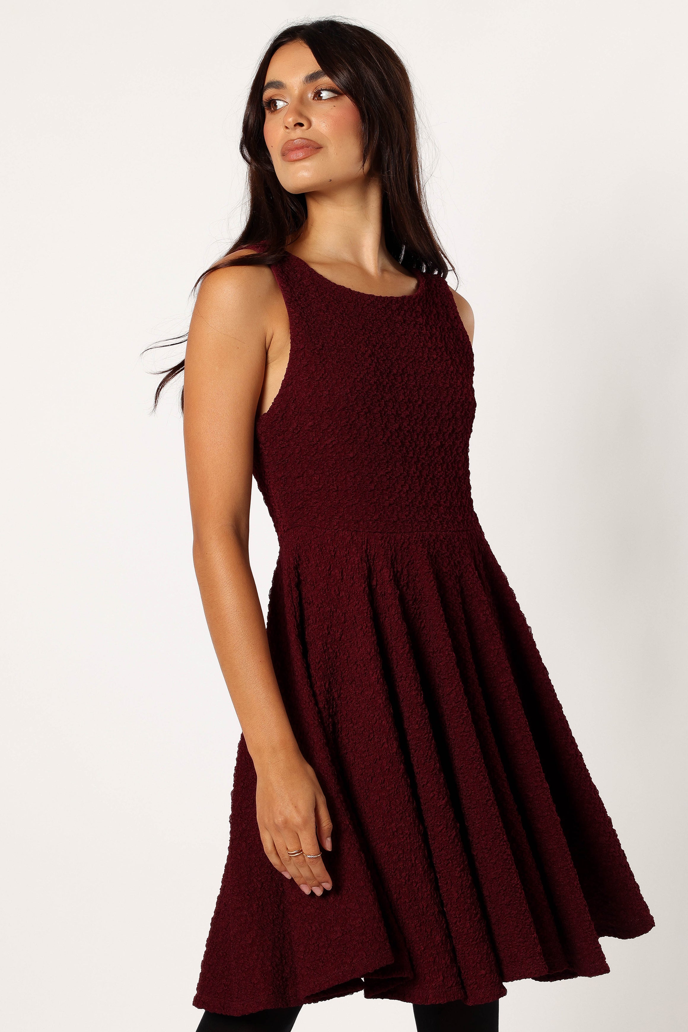 DRESSES @Margaret Mini Dress - Burgundy