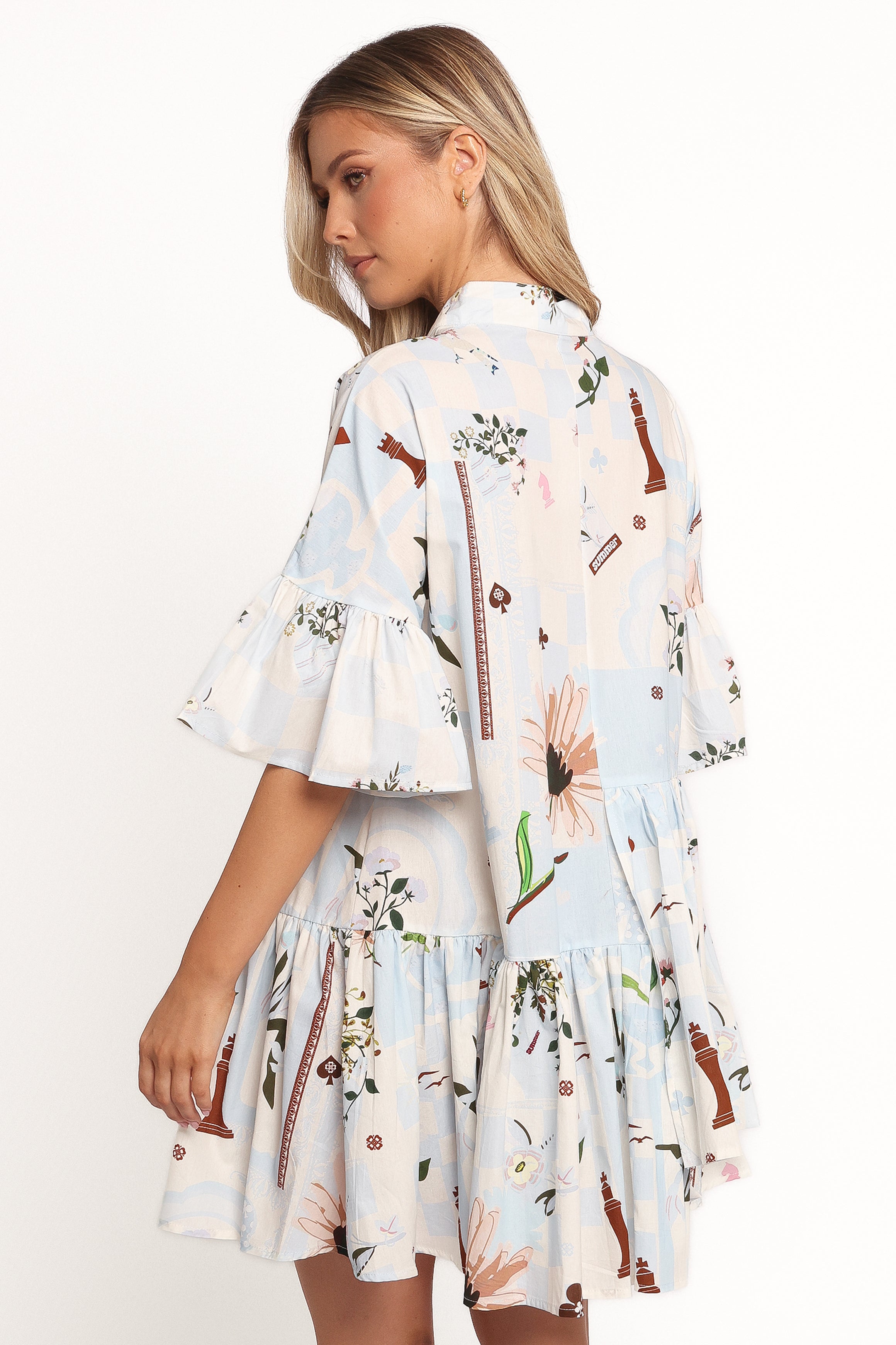 DRESSES Marguerite Mini Dress - Blue Floral