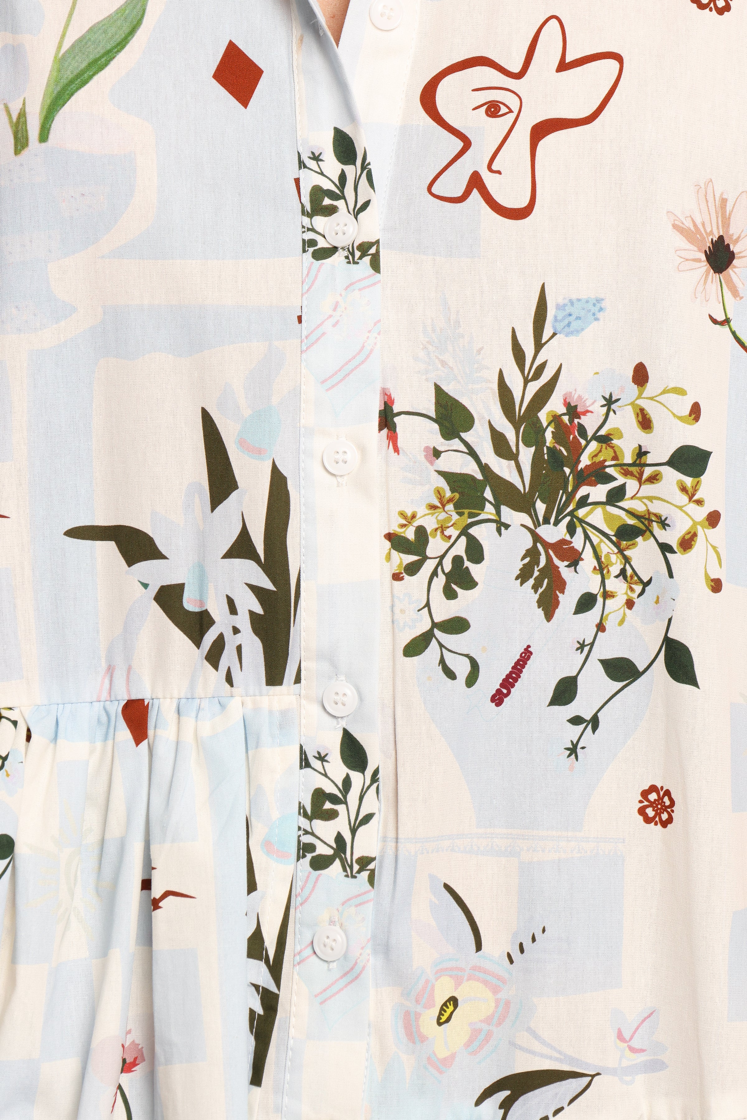 DRESSES Marguerite Mini Dress - Blue Floral