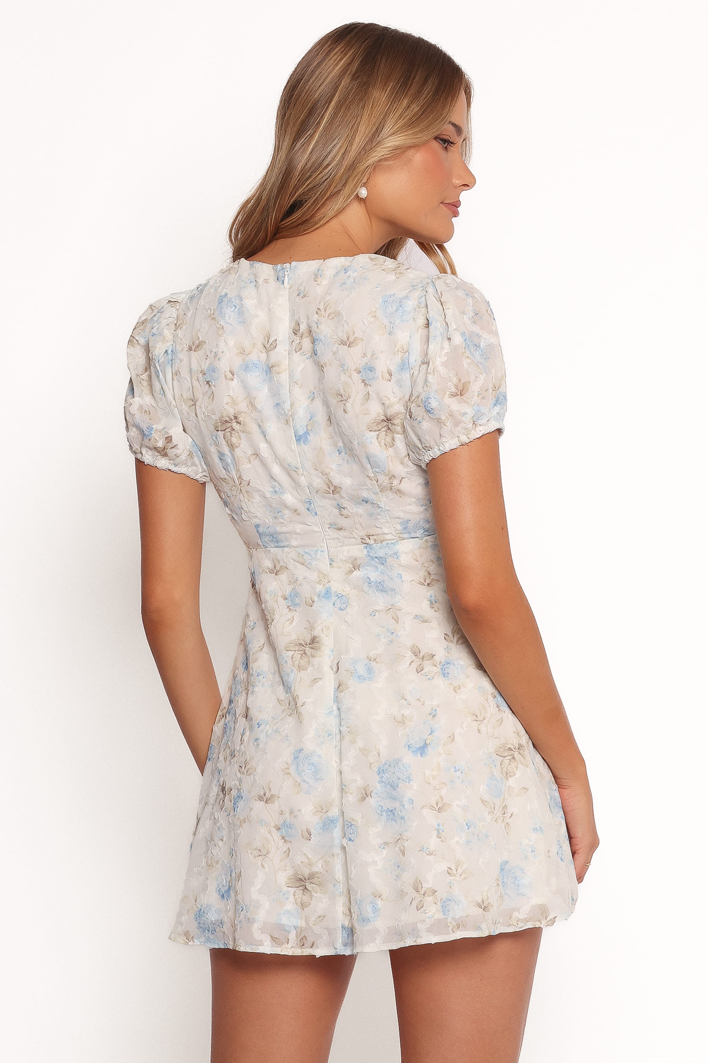 DRESSES Marisol Mini Dress - Cream Blue Floral