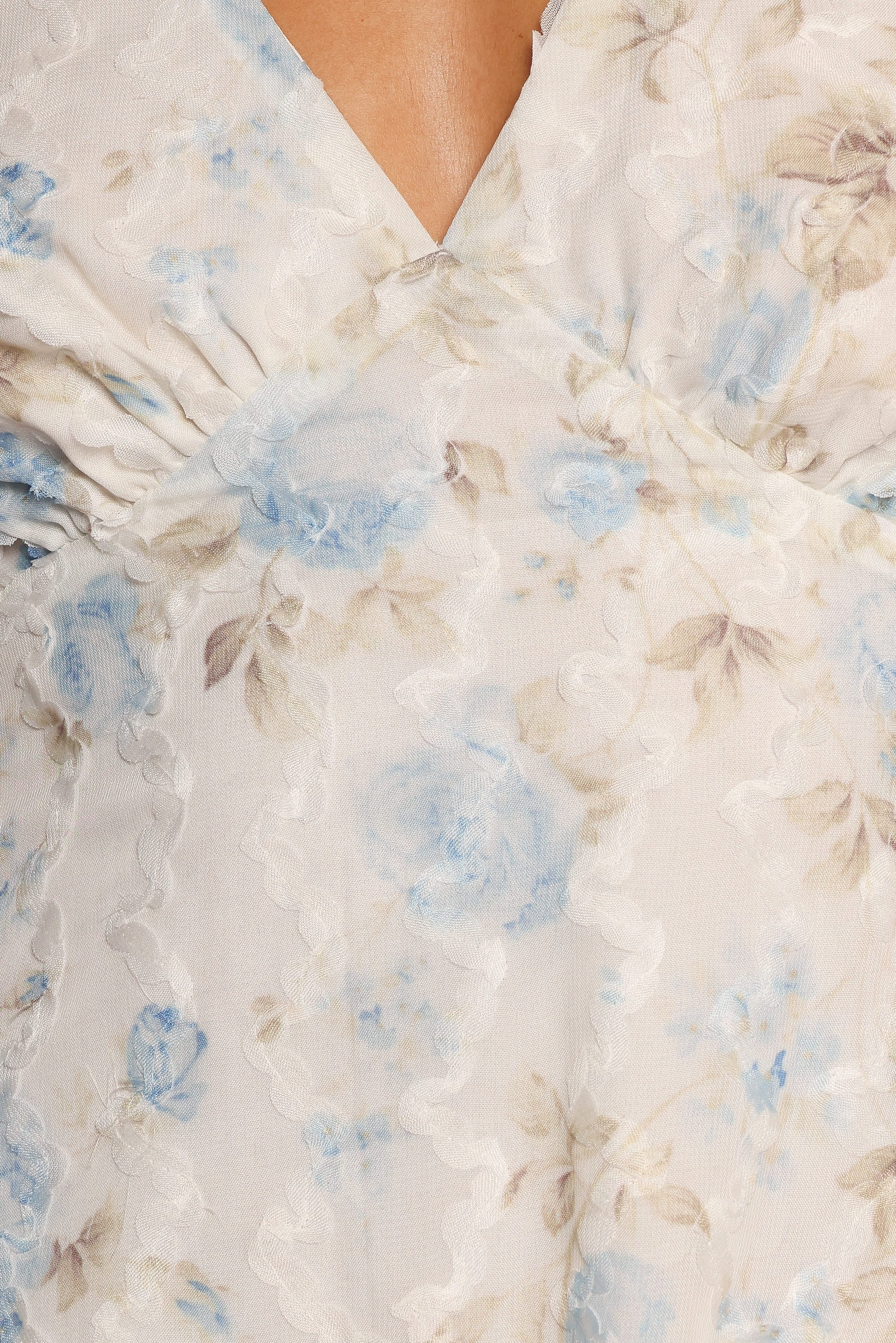 DRESSES Marisol Mini Dress - Cream Blue Floral