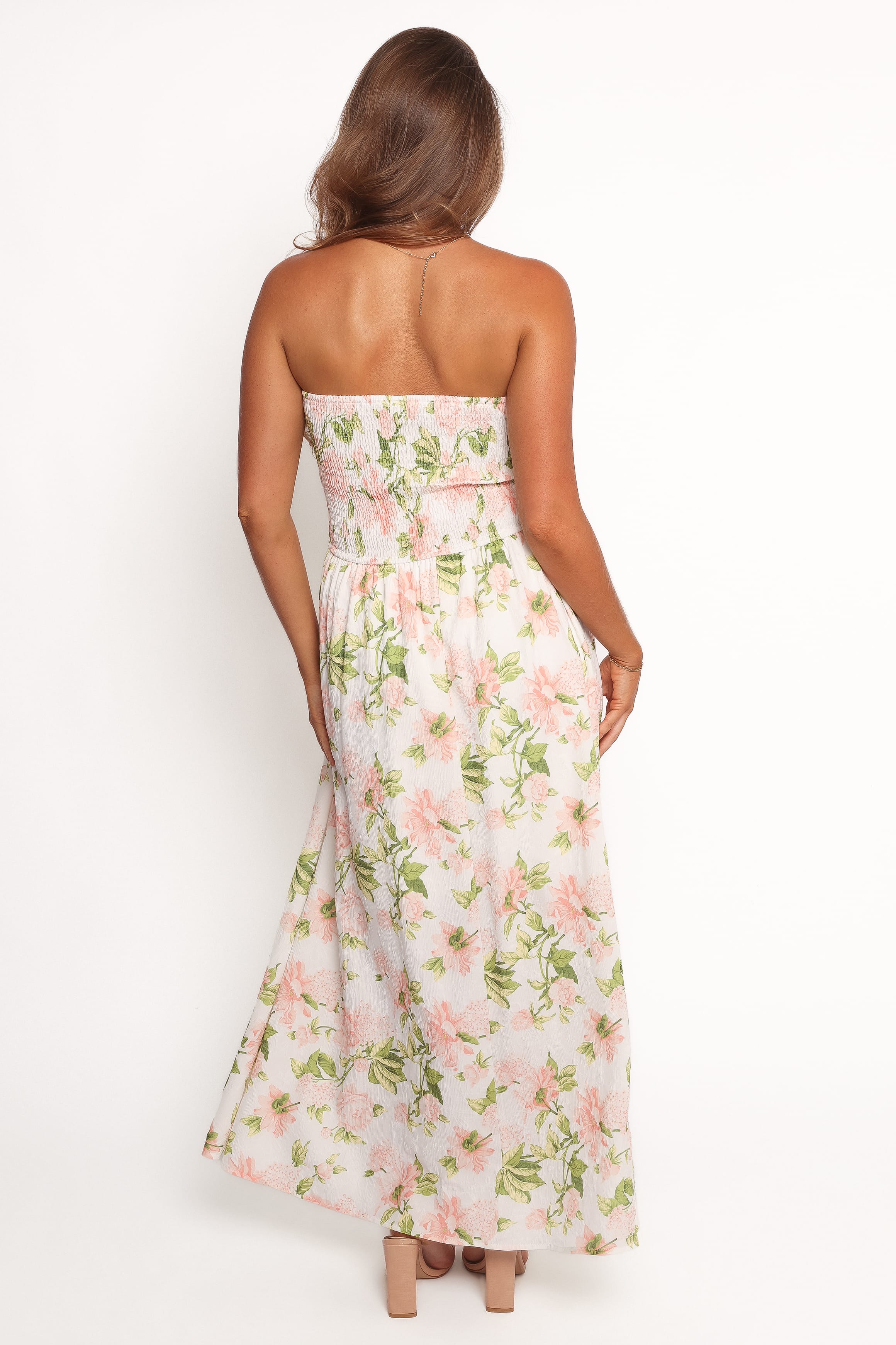 DRESSES Marta Strapless Midi Dress - Pink Floral