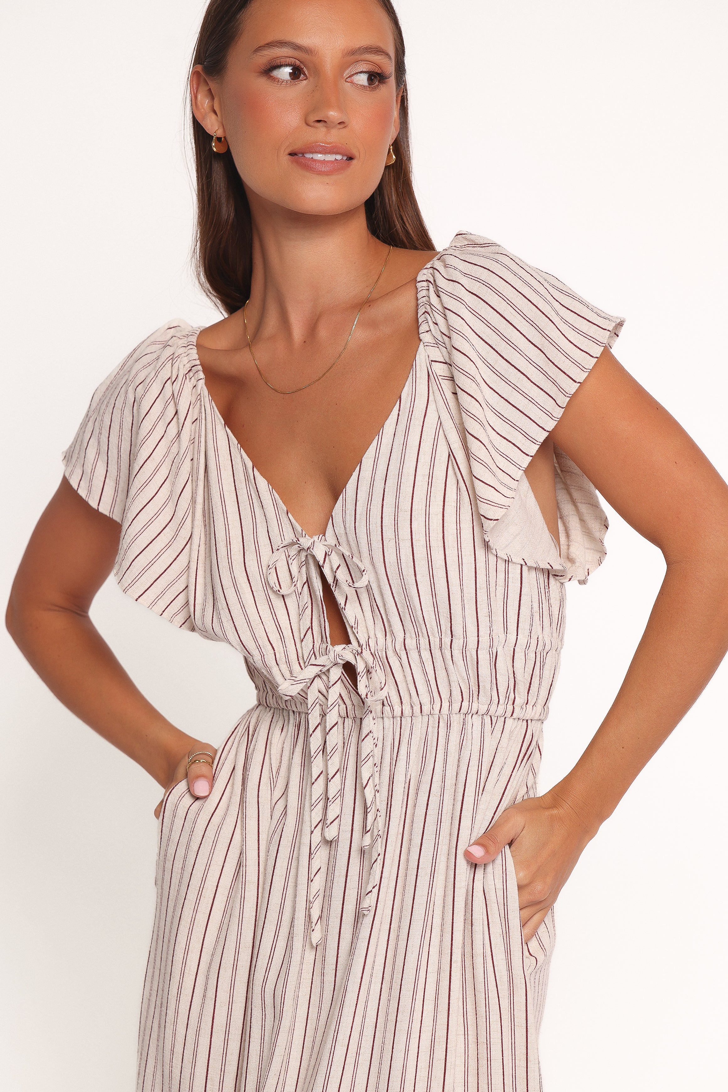 DRESSES Martin Maxi Dress - Cherry Red Stripe