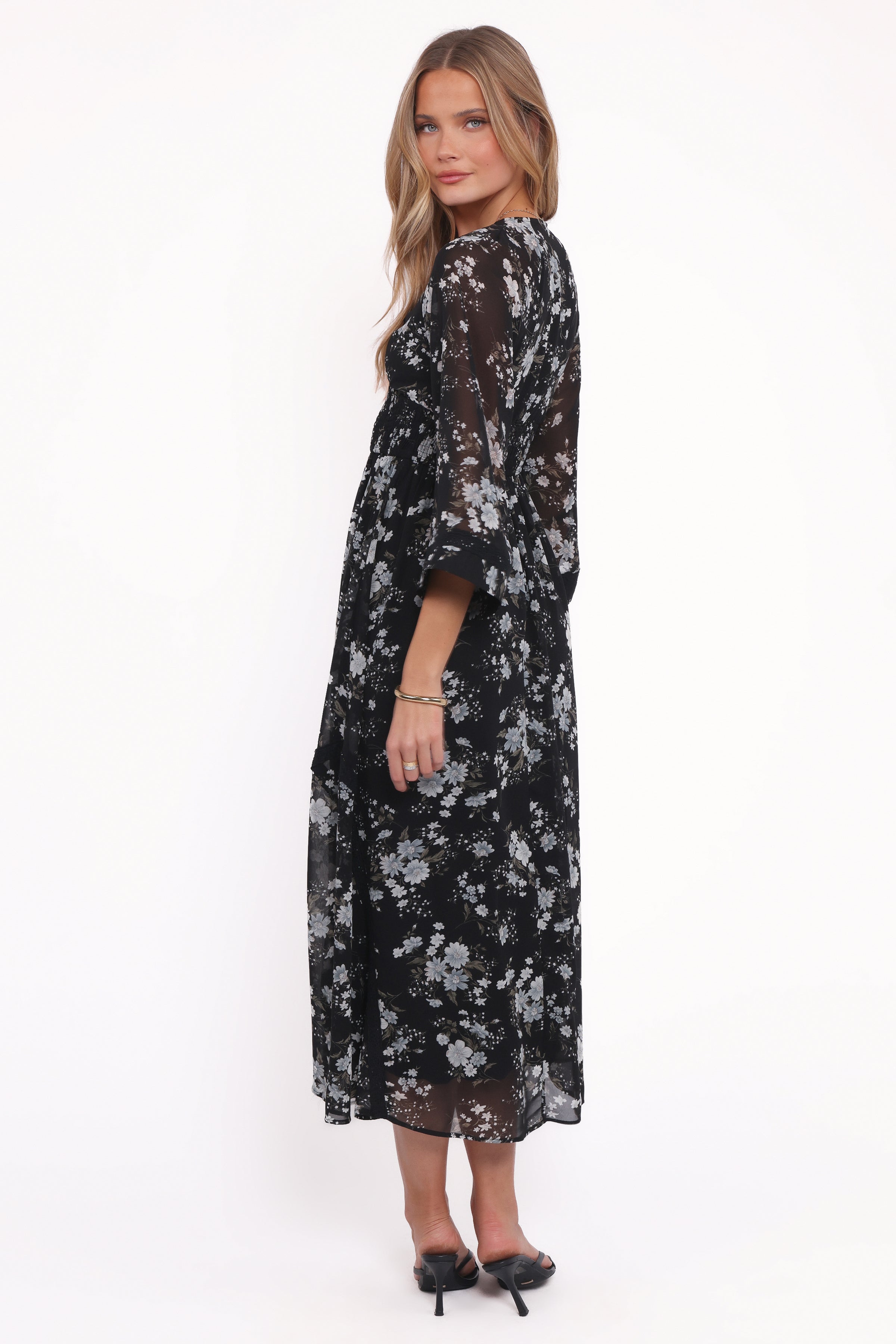 DRESSES Mavis Long Sleeve Maxi Dress - Black Floral