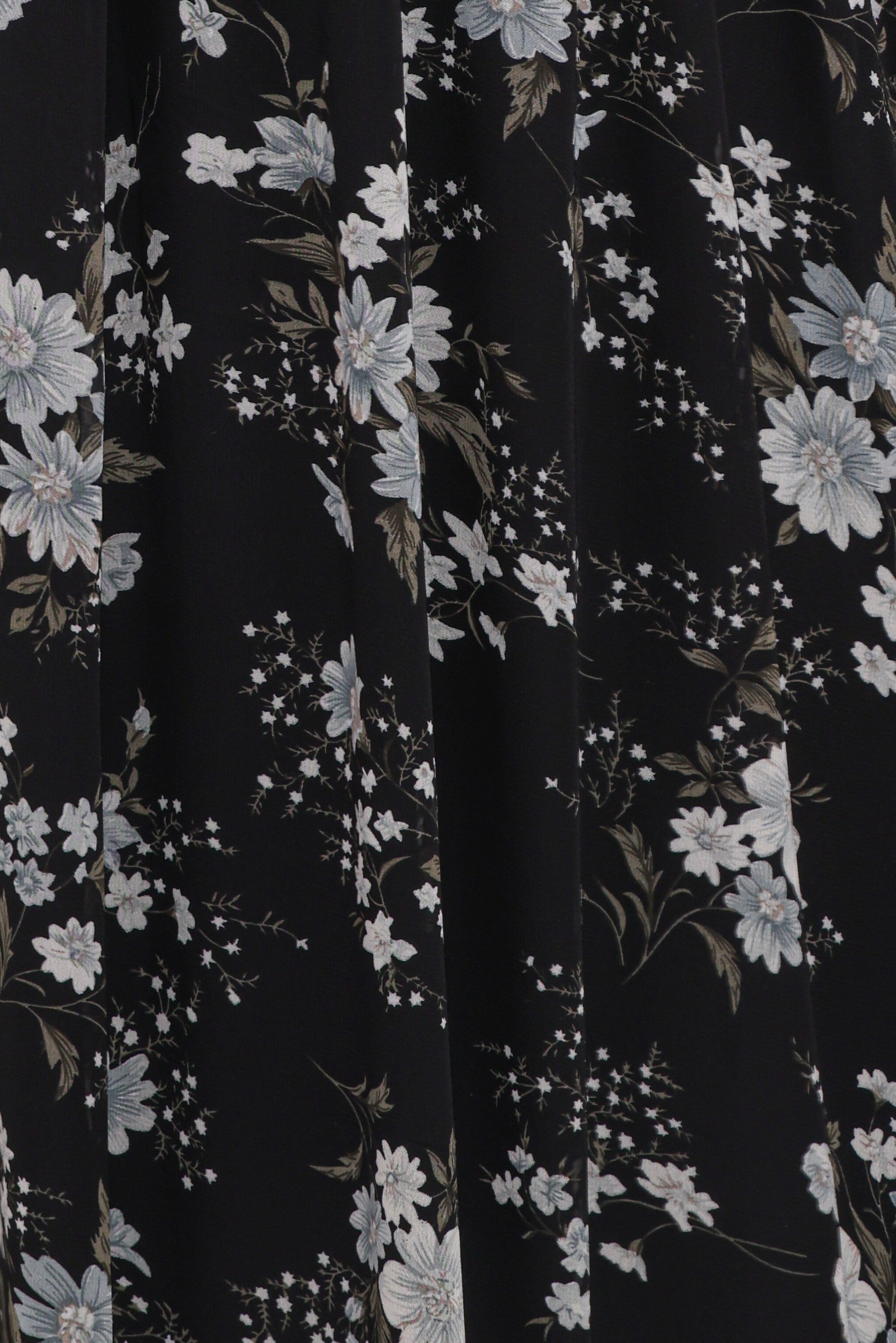 DRESSES Mavis Long Sleeve Maxi Dress - Black Floral