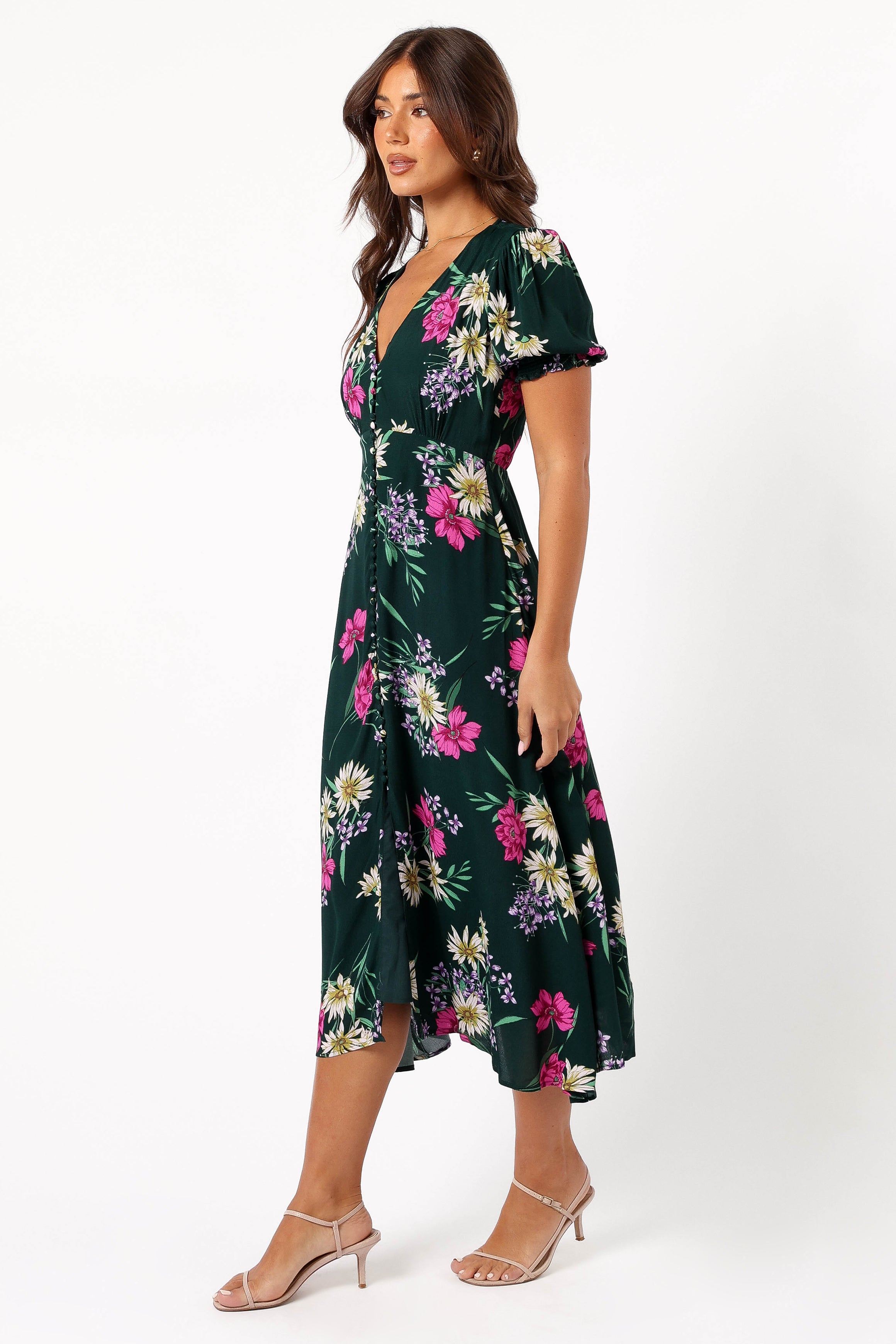 DRESSES @Mazie Floral Midi Dress - Eden Florals