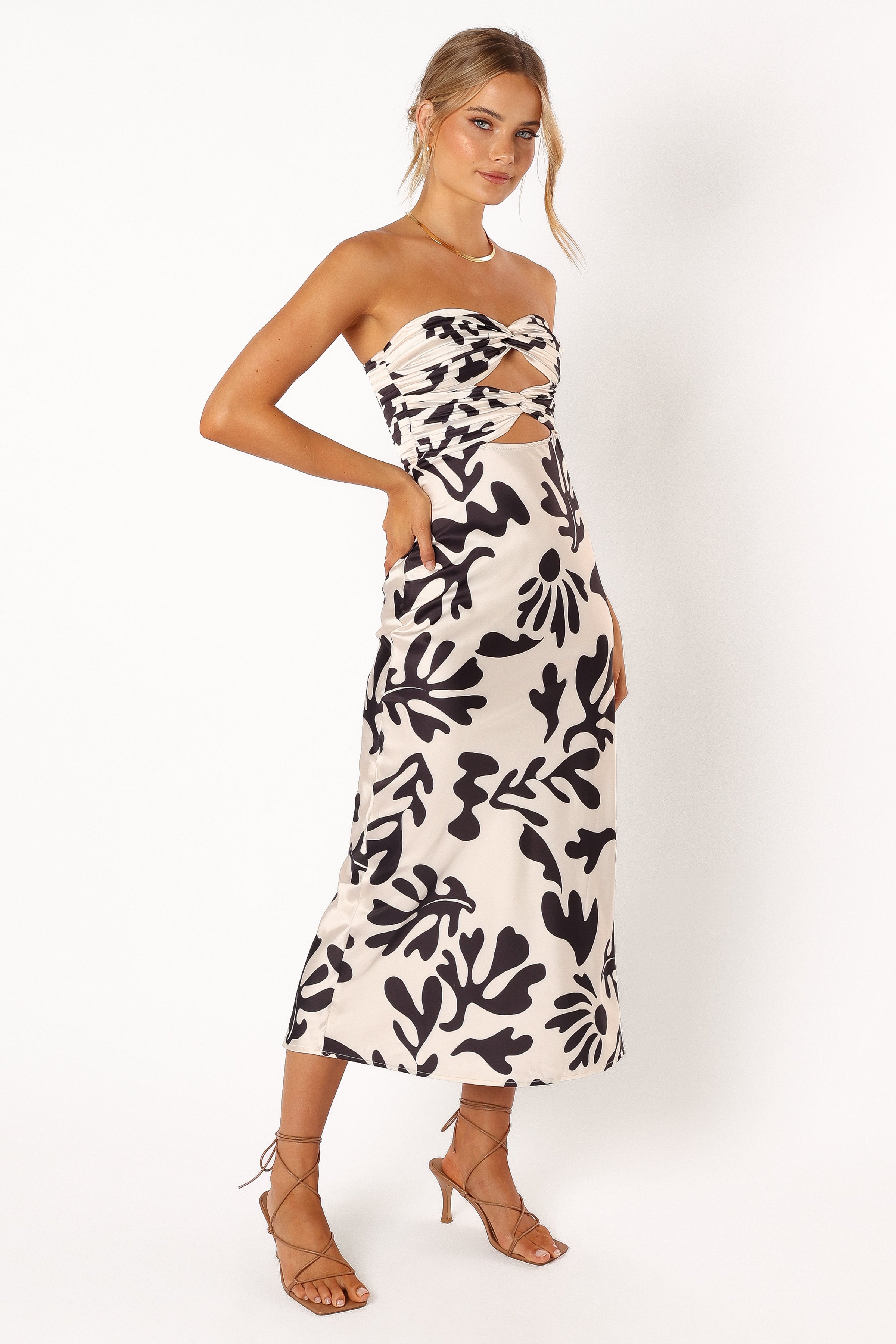 DRESSES @Melany Midi Dress - Black