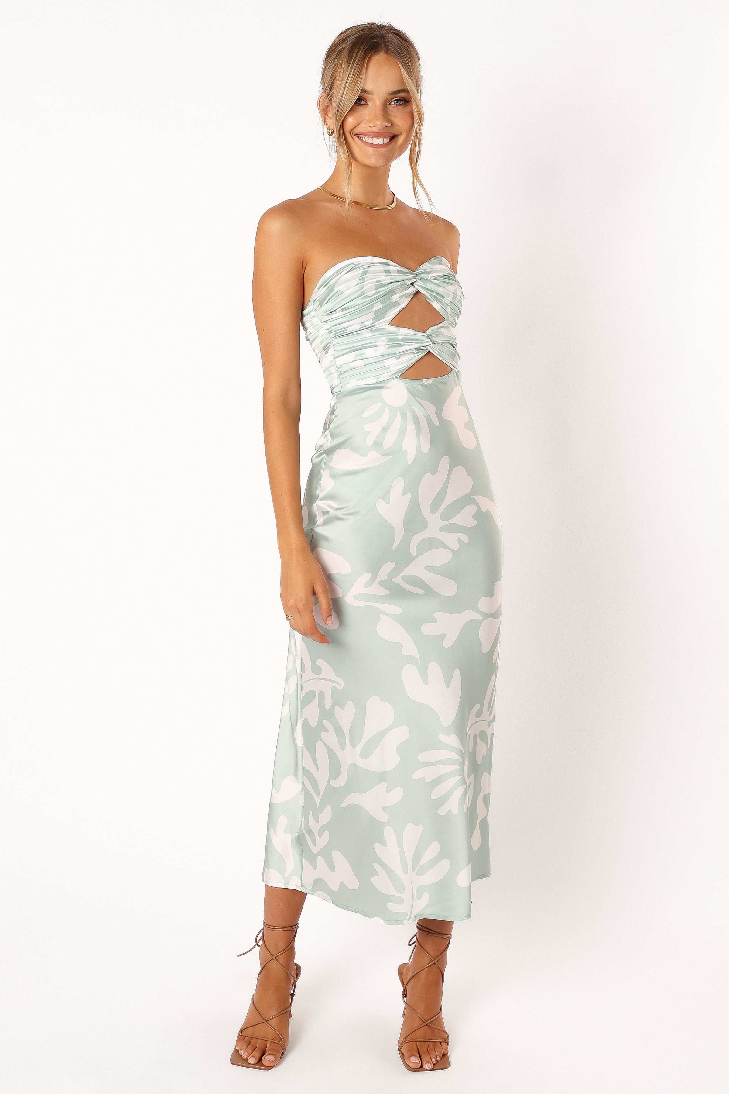 DRESSES @Melany Midi Dress - Sage