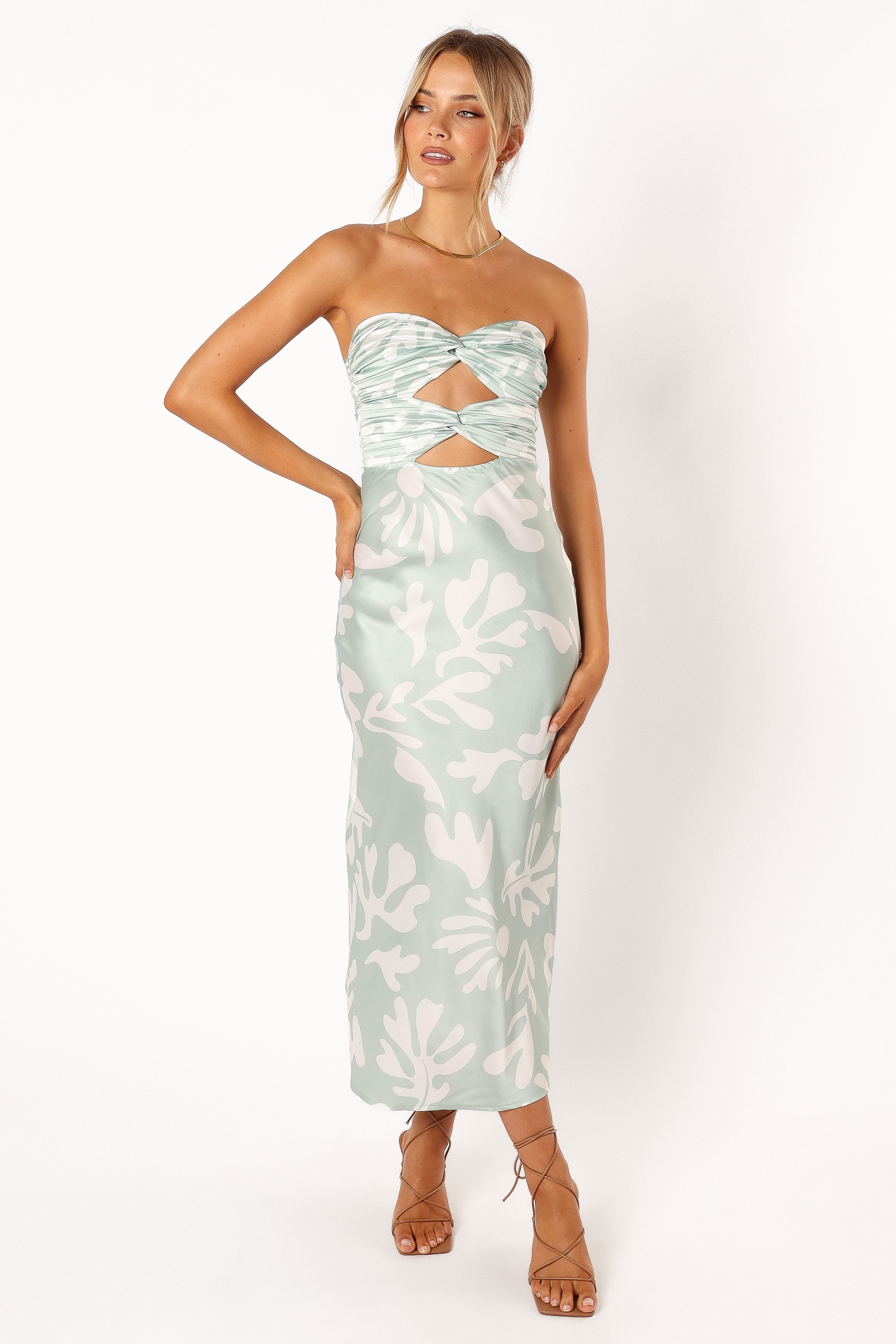 DRESSES @Melany Midi Dress - Sage