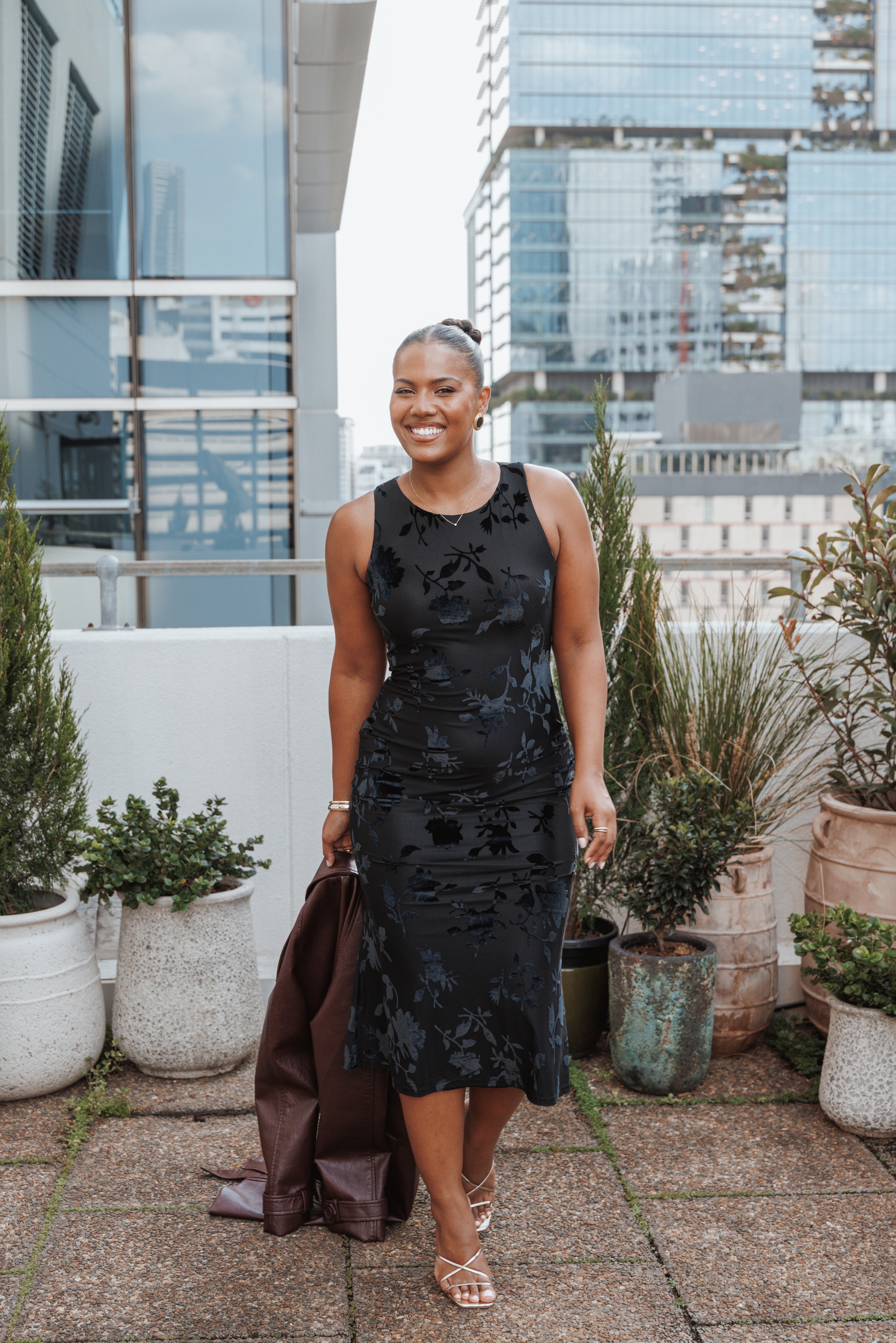DRESSES Melinda Sleeveless Velvet Maxi - Black