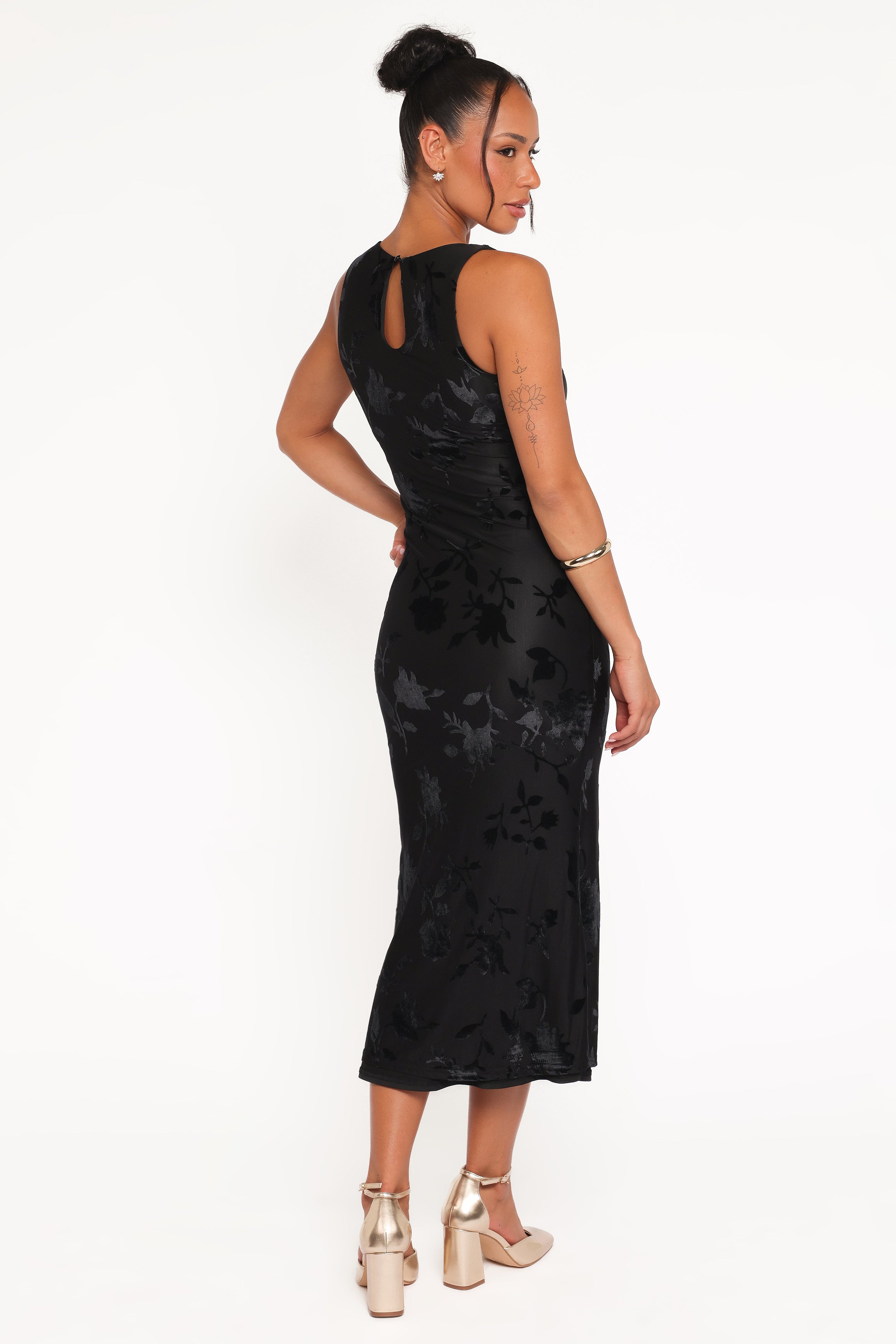DRESSES Melinda Sleeveless Velvet Maxi - Black
