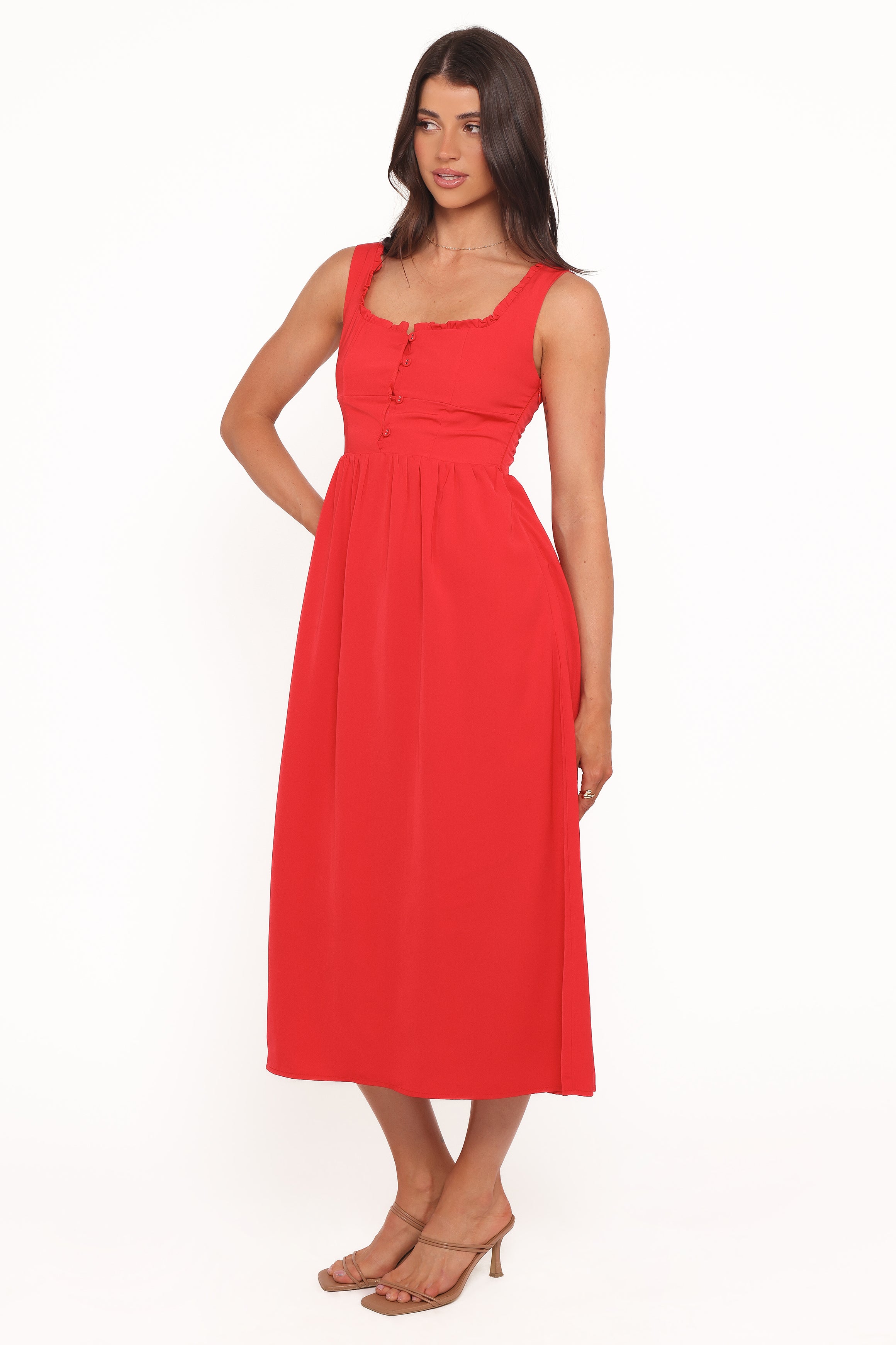 DRESSES Melrose Midi Dress - Red