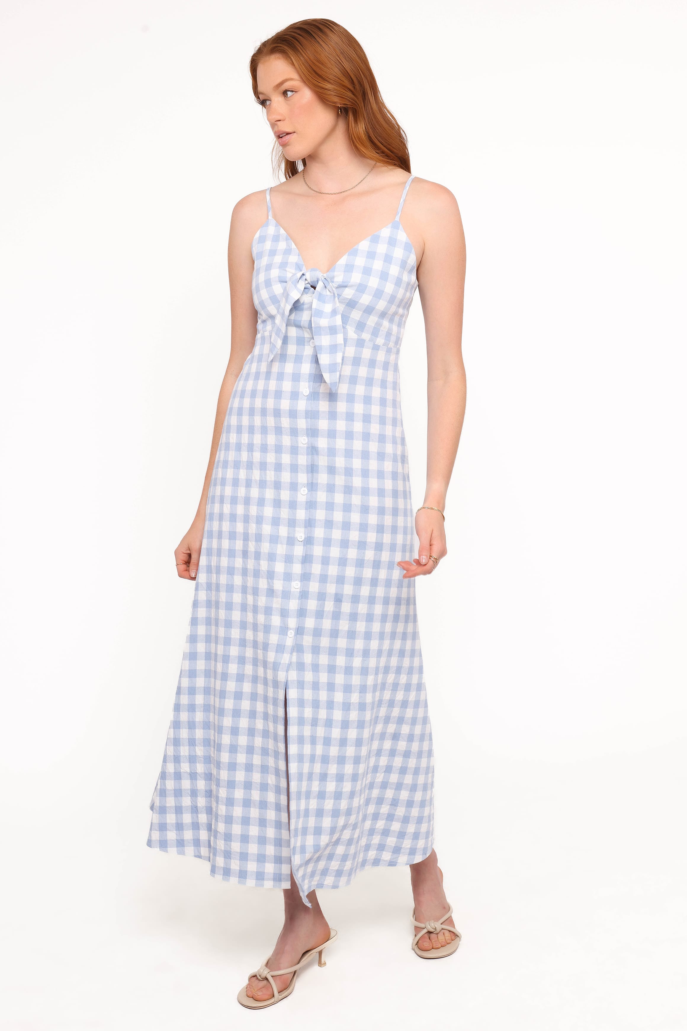 DRESSES Menora Maxi Dress - Blue Gingham