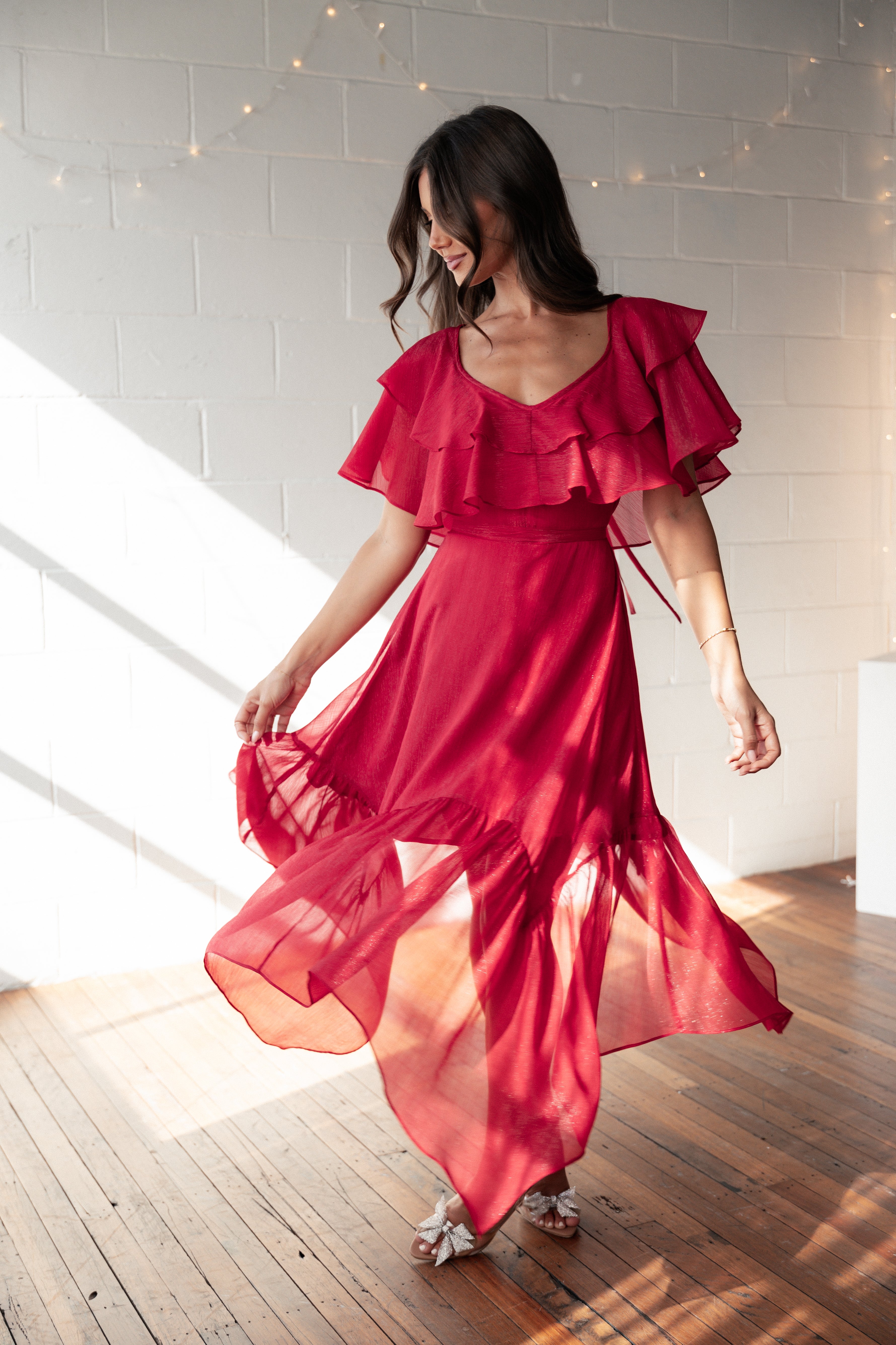 DRESSES Merida Midi Dress - Red