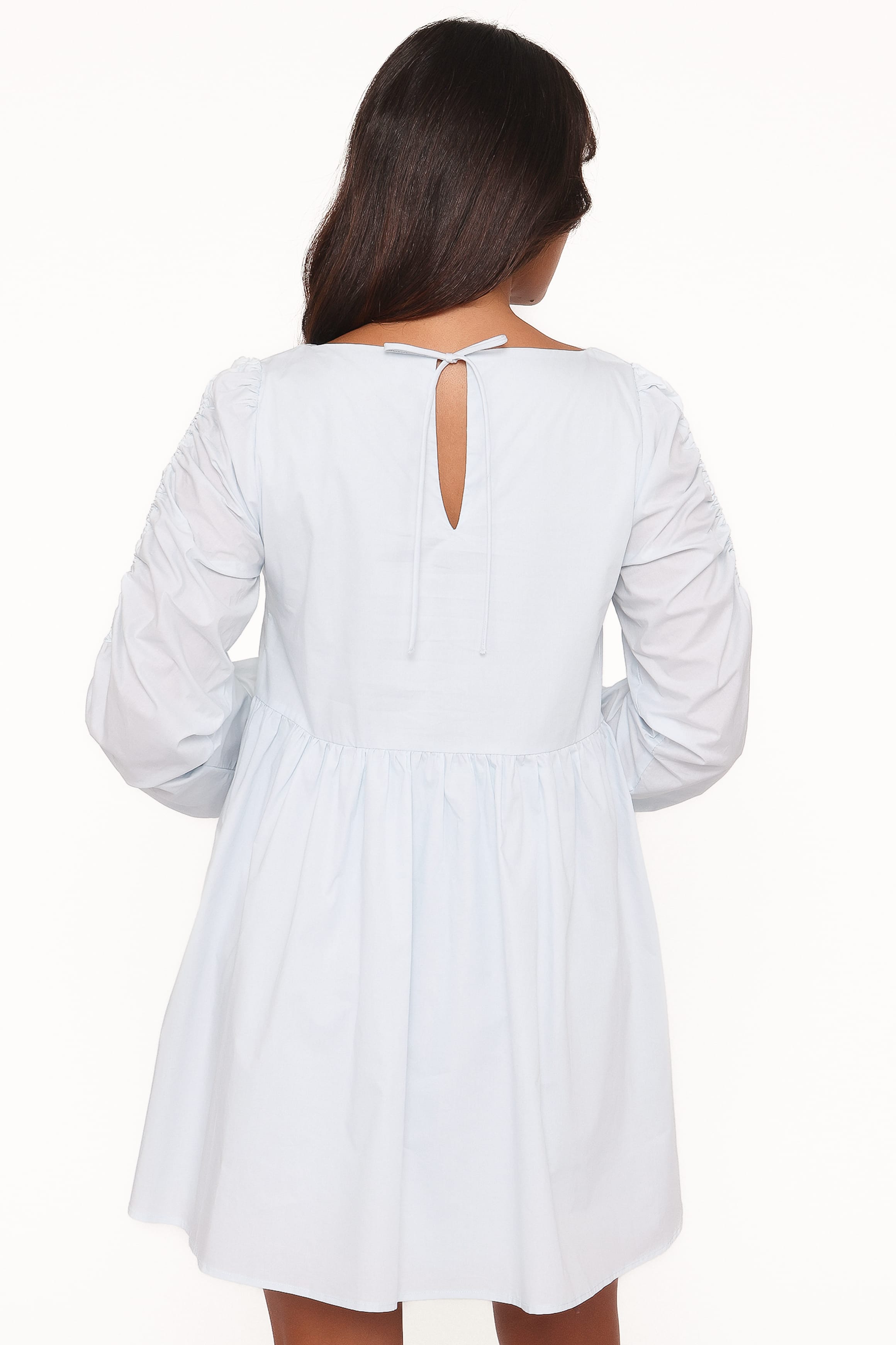 DRESSES Micaela Long Sleeve Mini Dress - Baby Blue