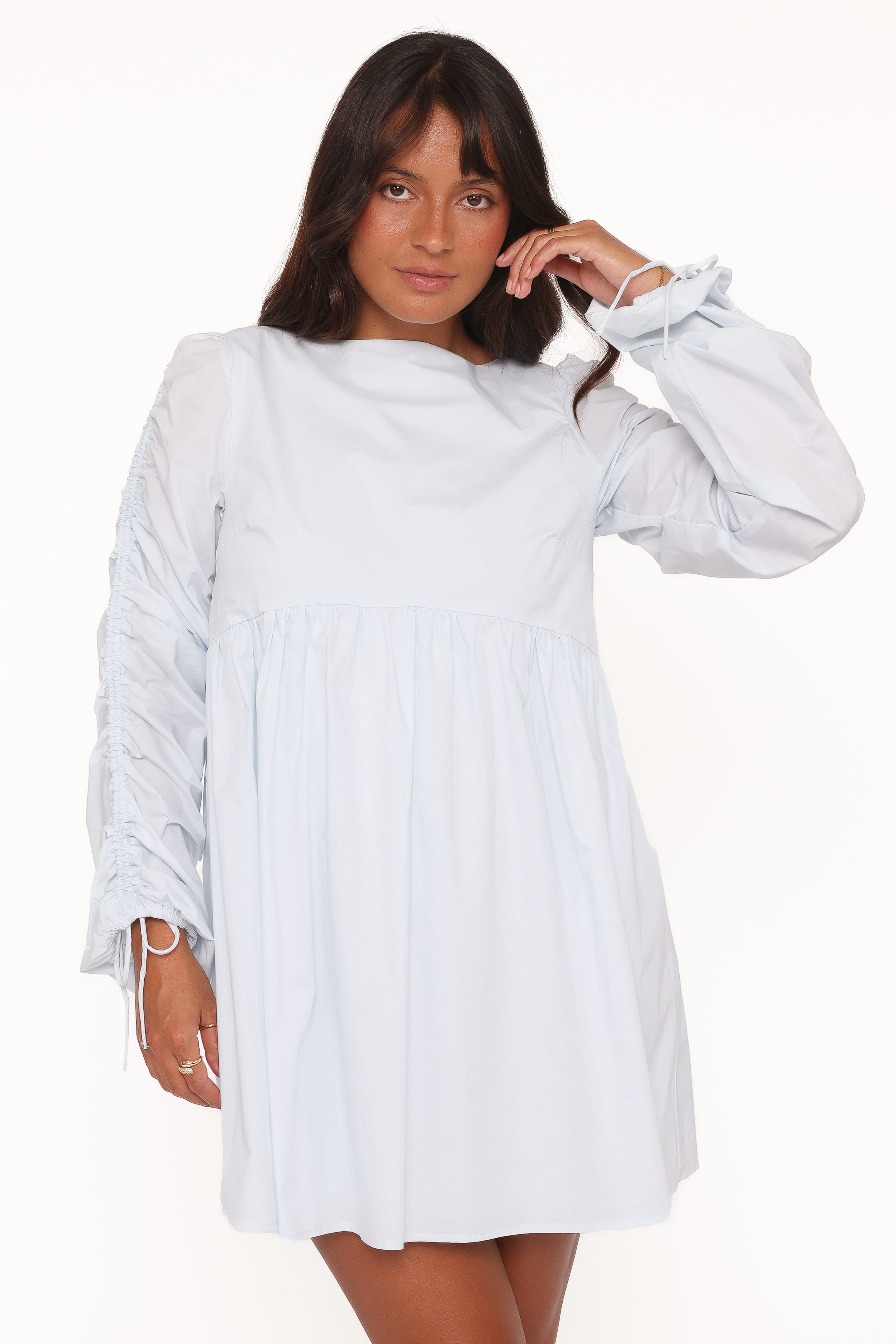 DRESSES Micaela Long Sleeve Mini Dress - Baby Blue