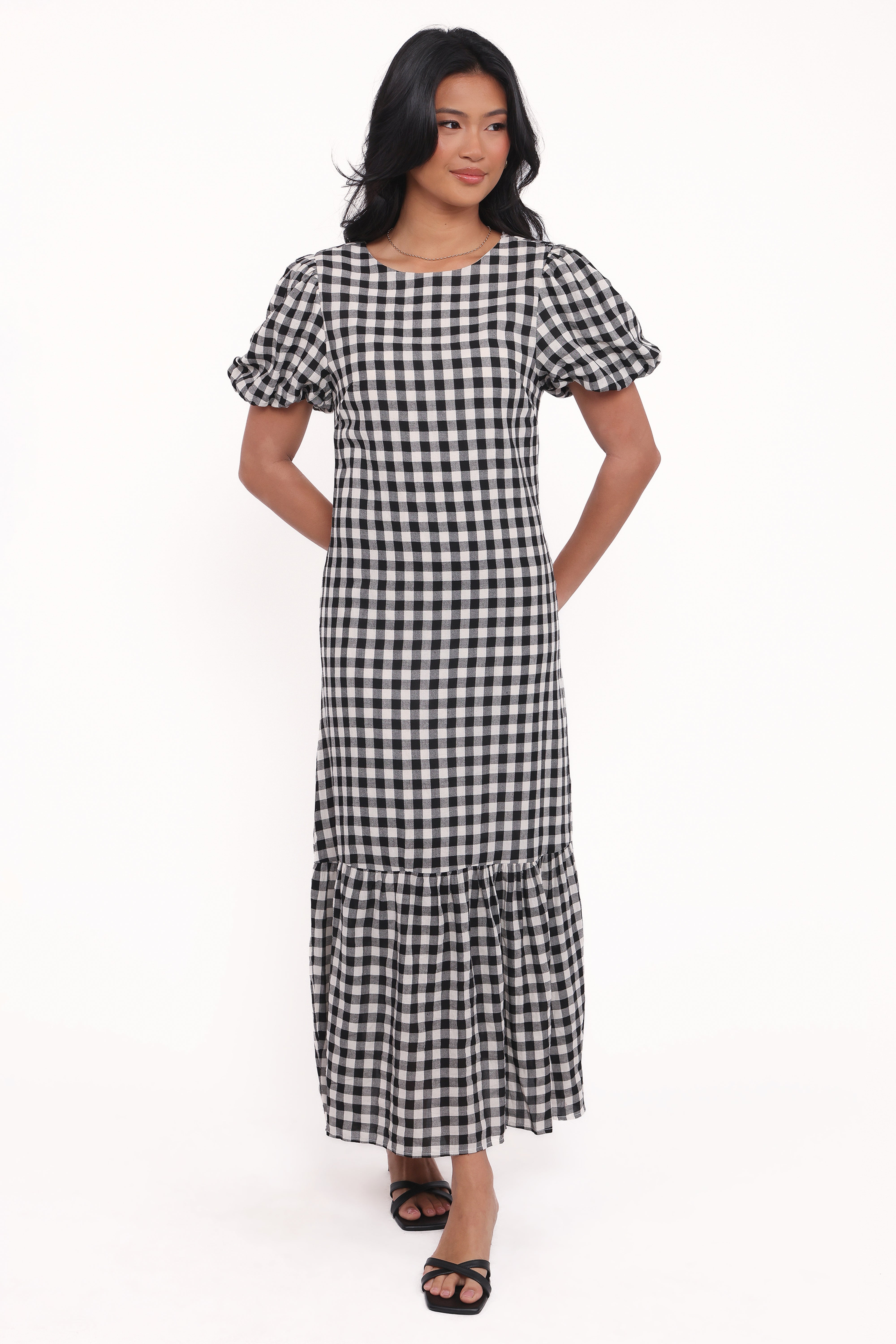 DRESSES Miguel Midi Dress - Black Gingham