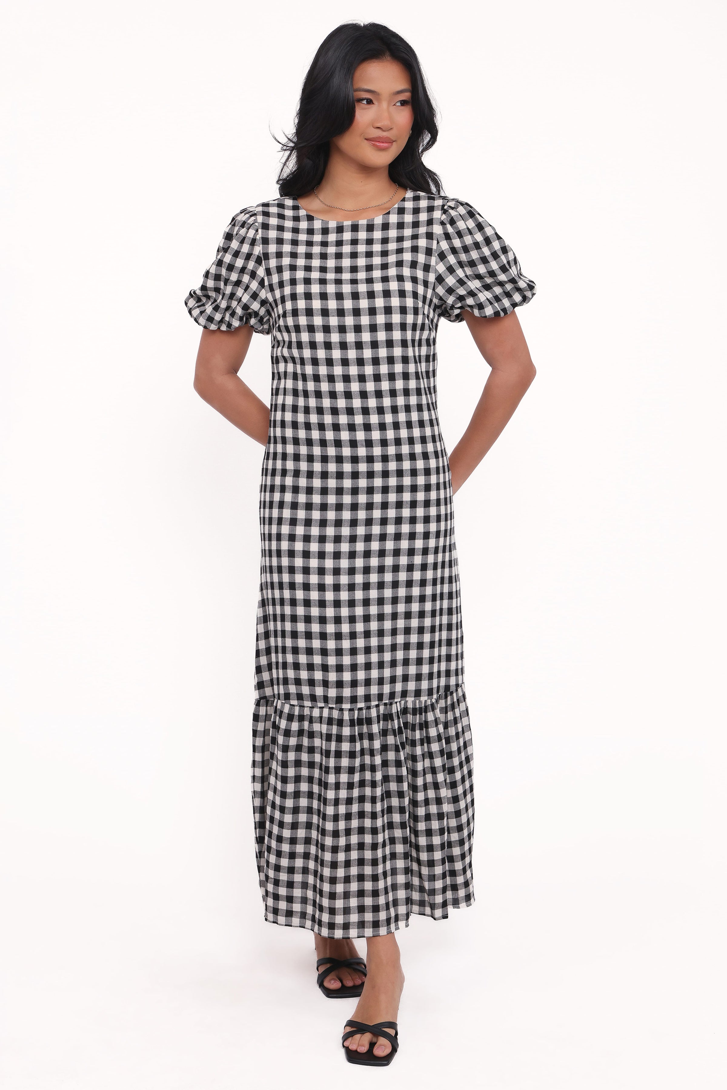 DRESSES Miguel Midi Dress - Black Gingham