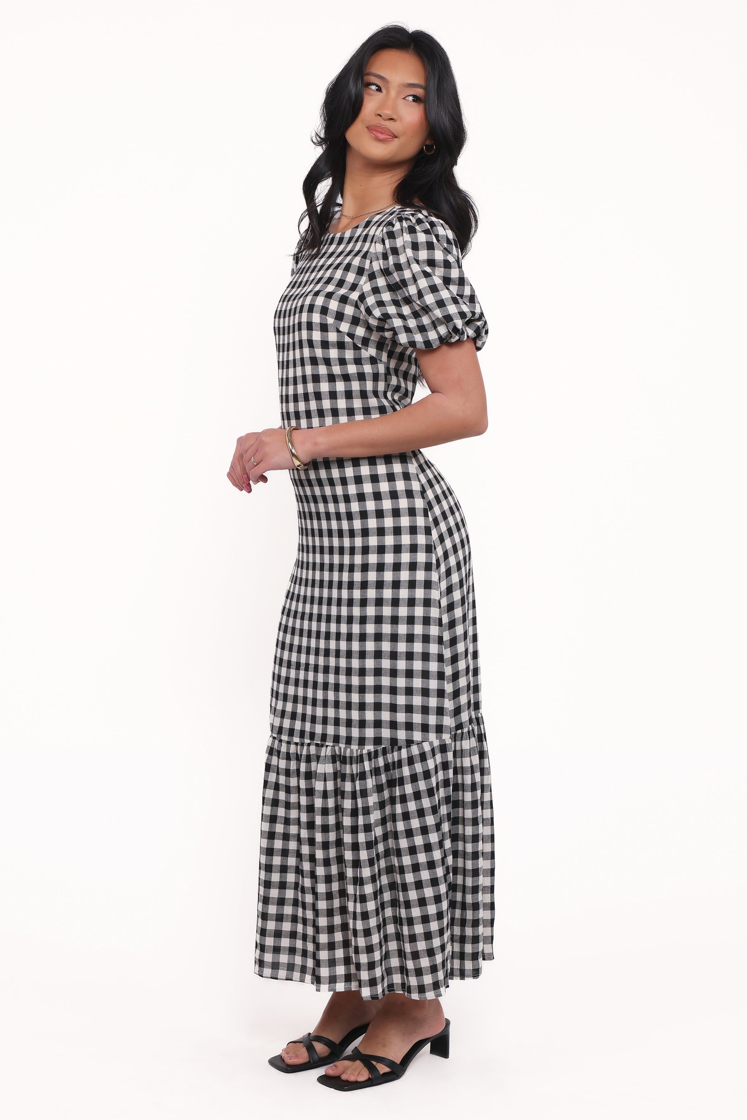 DRESSES Miguel Midi Dress - Black Gingham