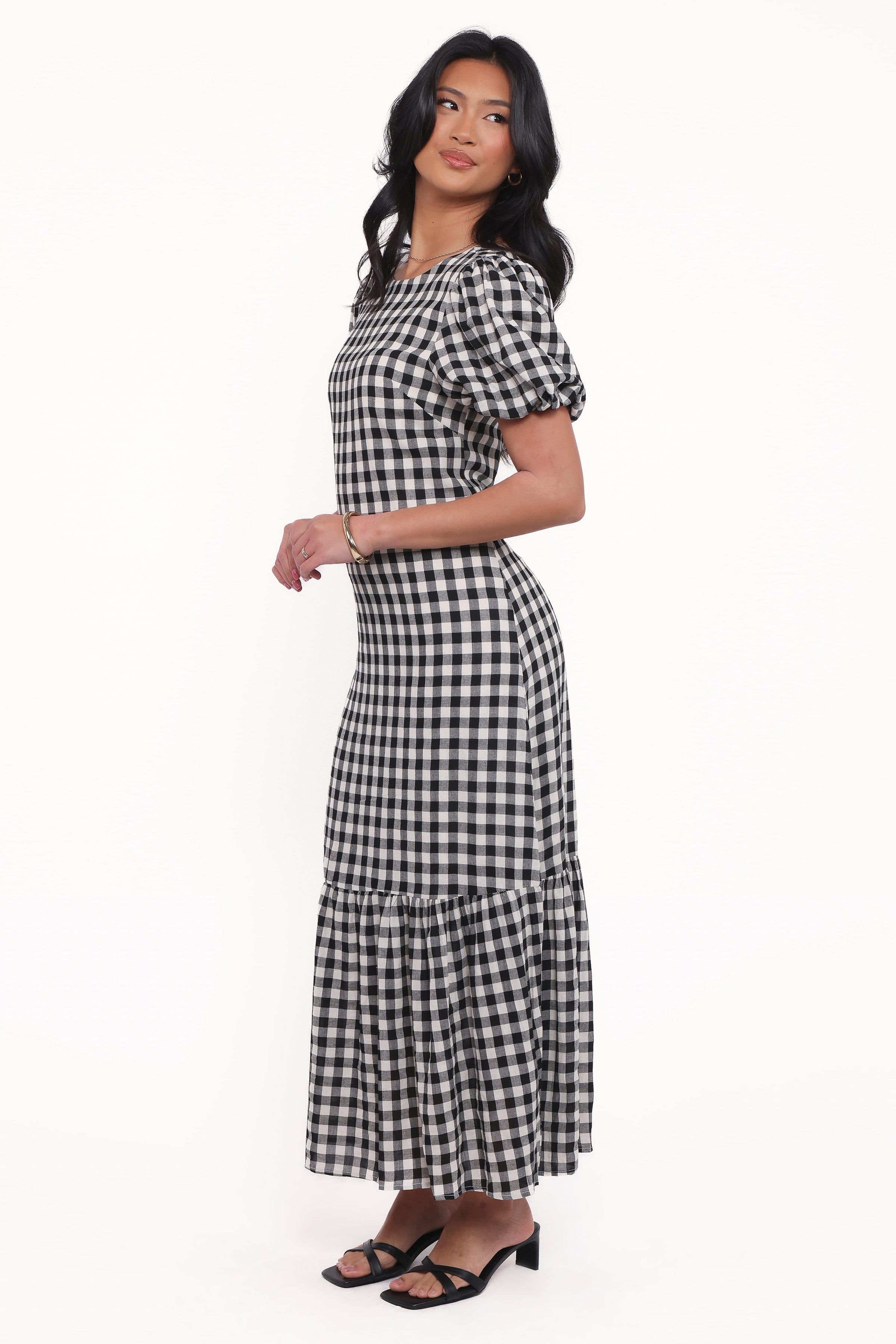 DRESSES Miguel Midi Dress - Black Gingham