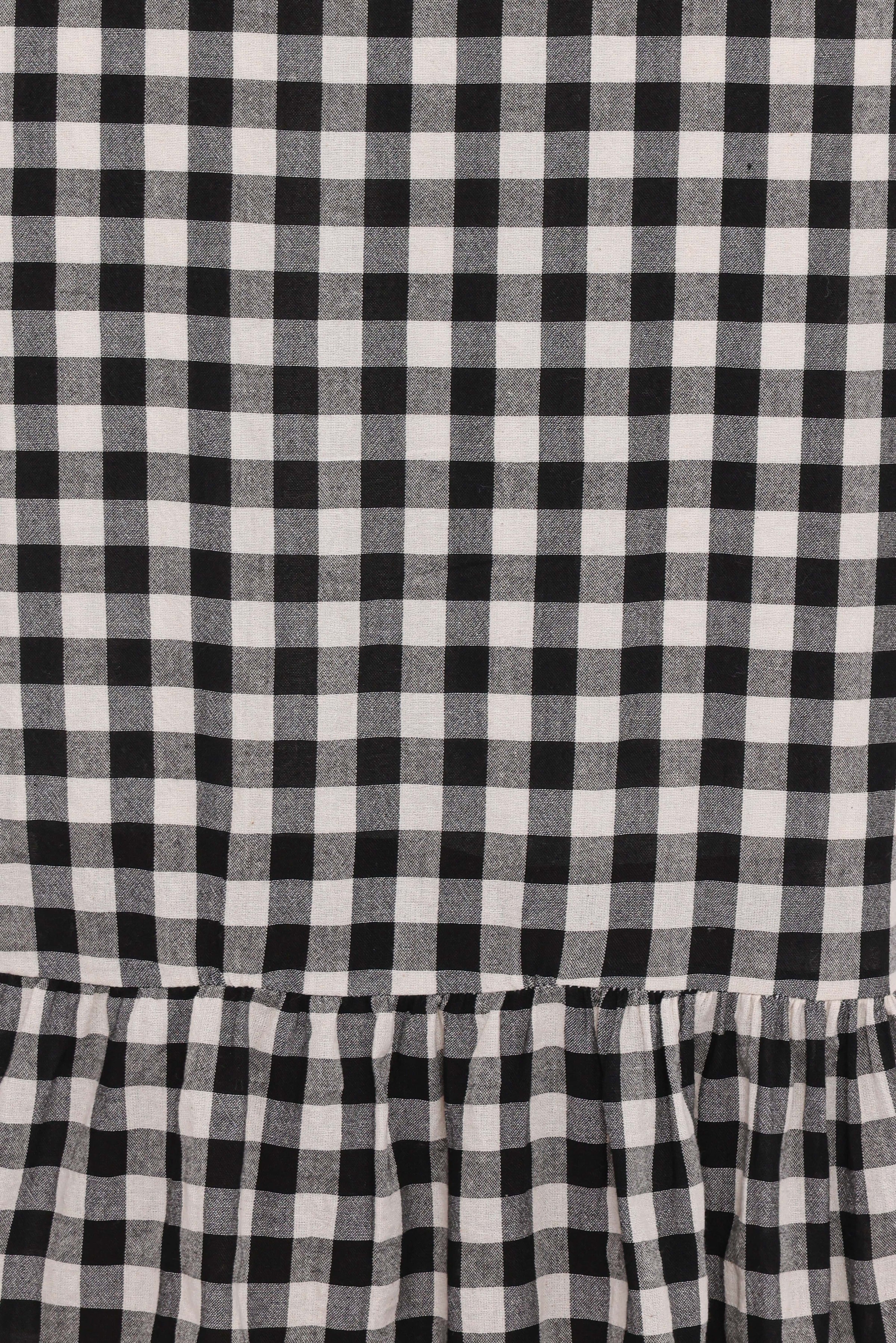 DRESSES Miguel Midi Dress - Black Gingham