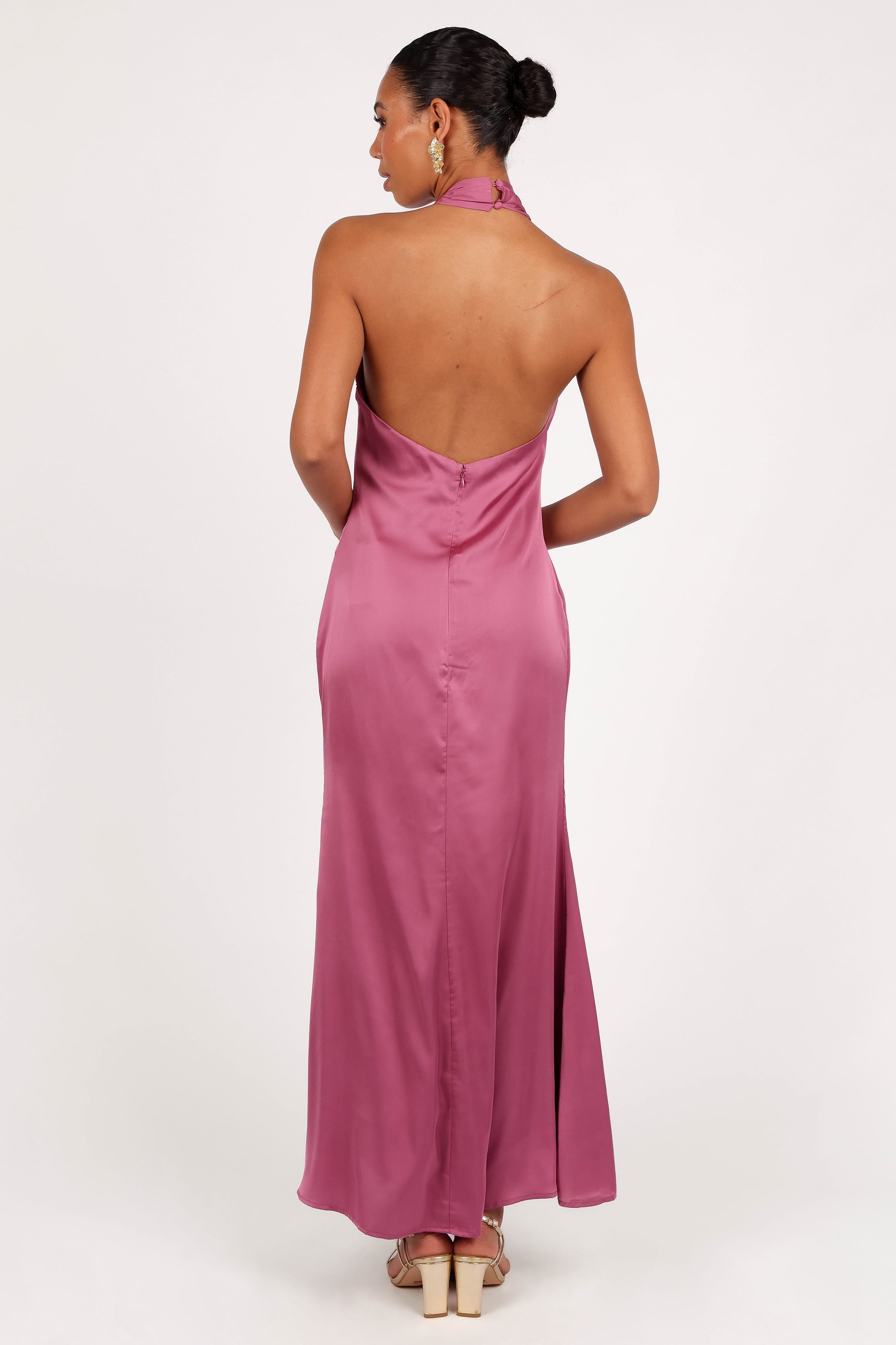 DRESSES Mila Halterneck Maxi Dress - Dark Rose