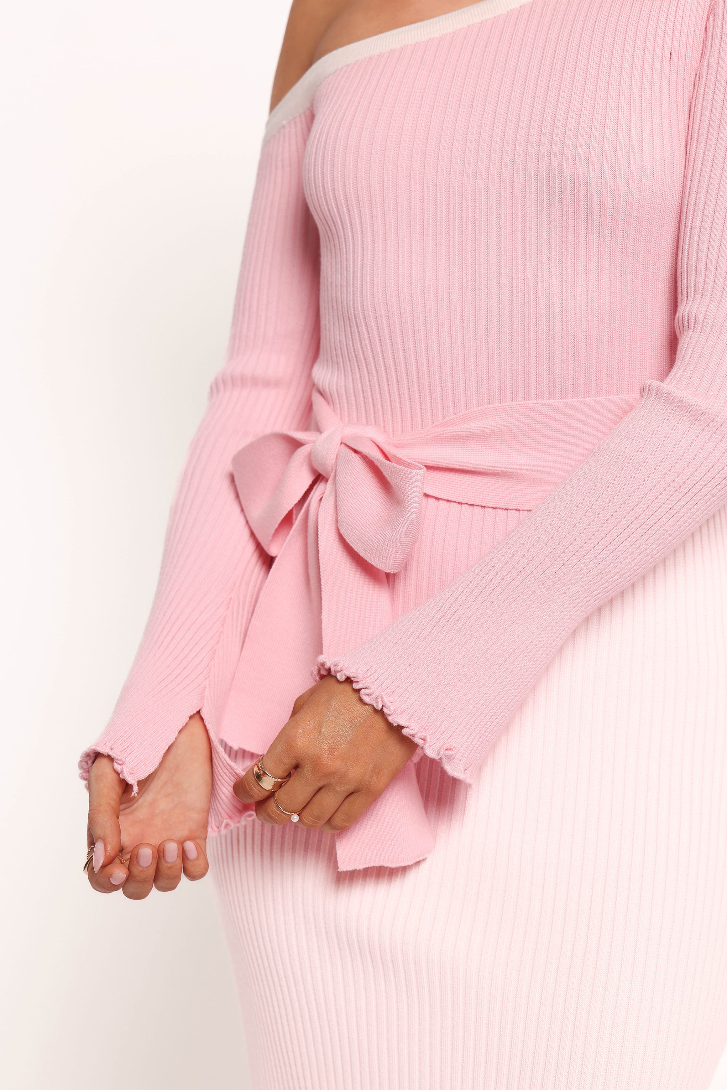 DRESSES Milan Off Shoulder Midi Dress - Pink
