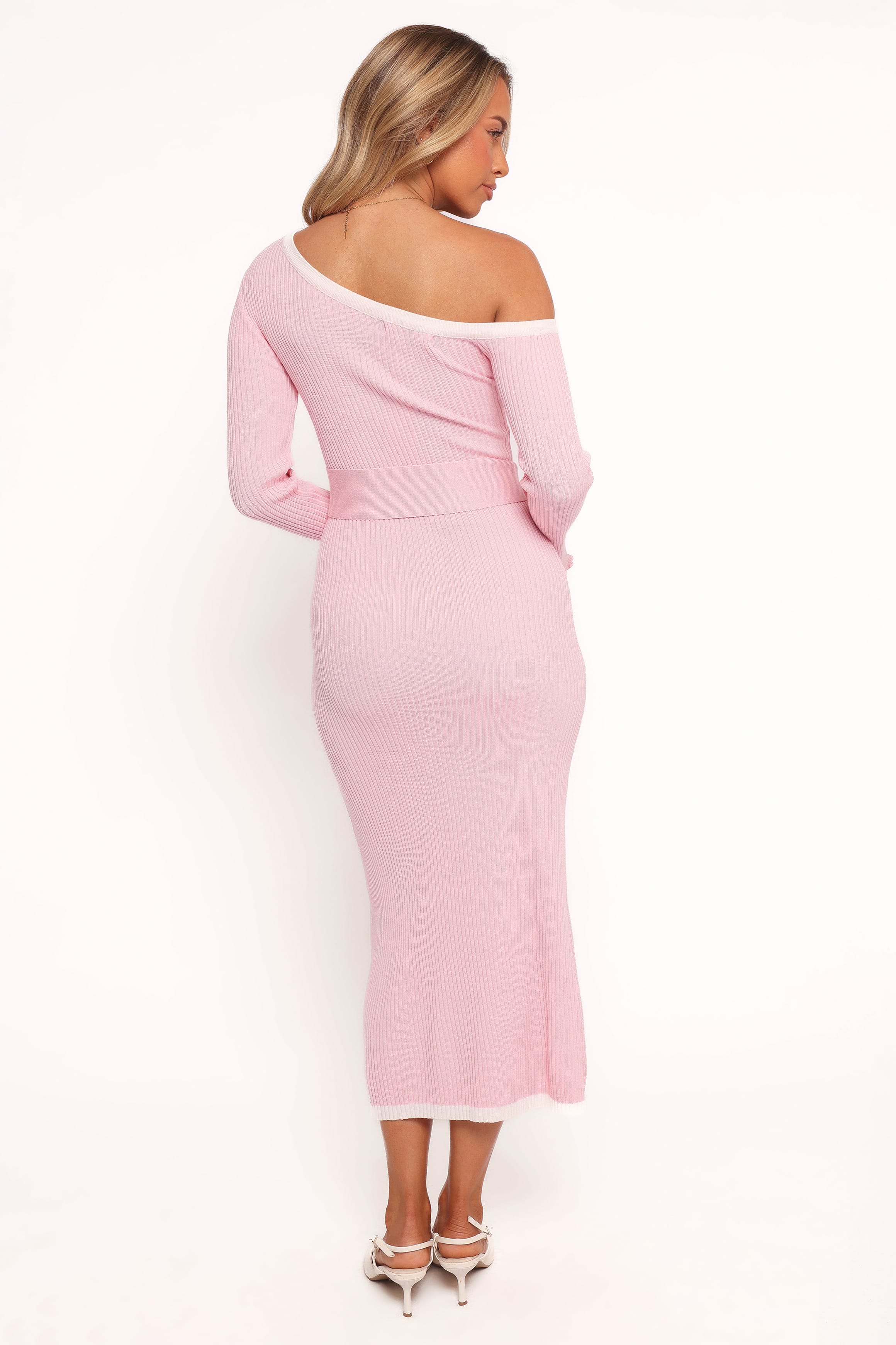 DRESSES Milan Off Shoulder Midi Dress - Pink