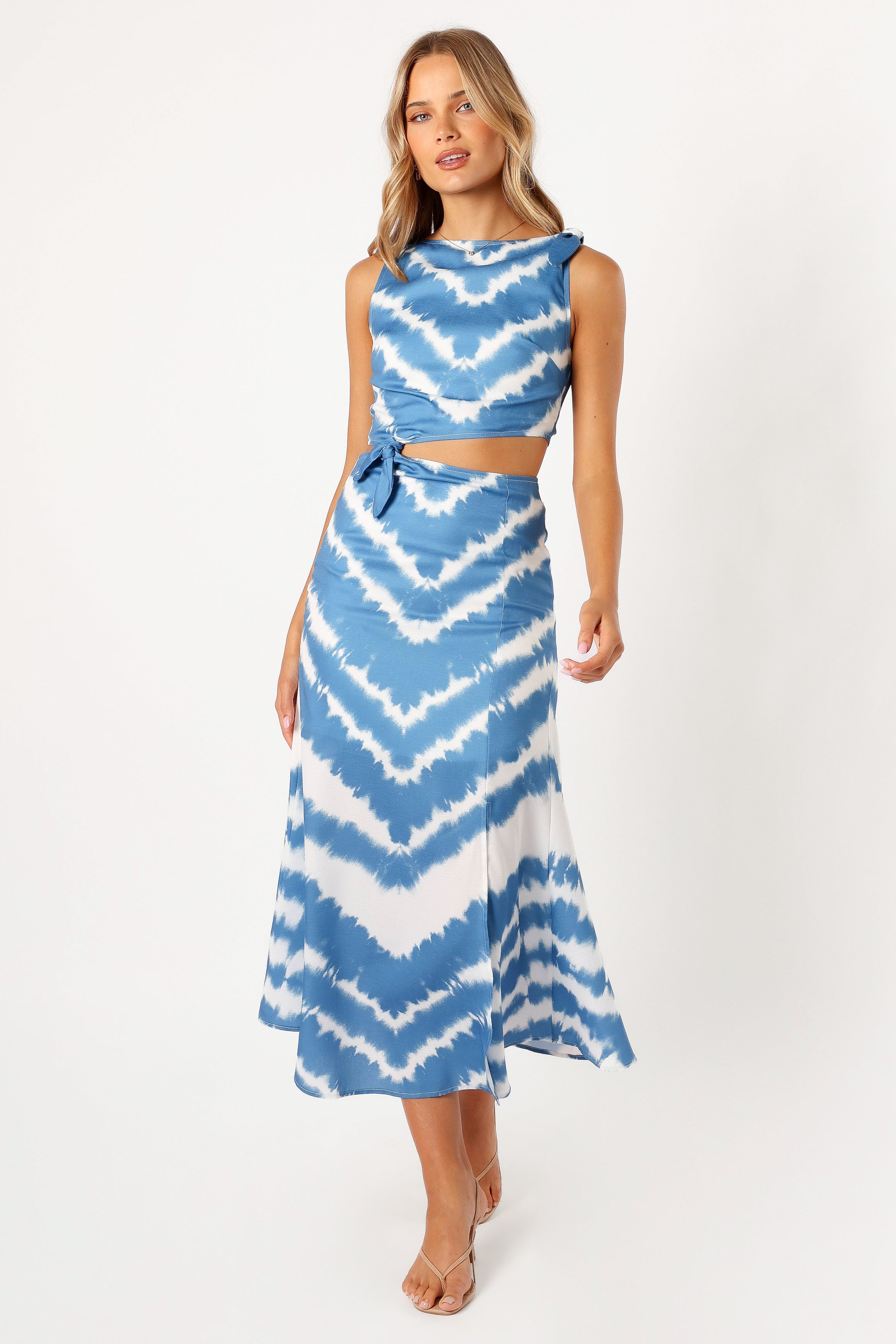 DRESSES Miller Cut Out Midi Dress - Blue Tie Dye