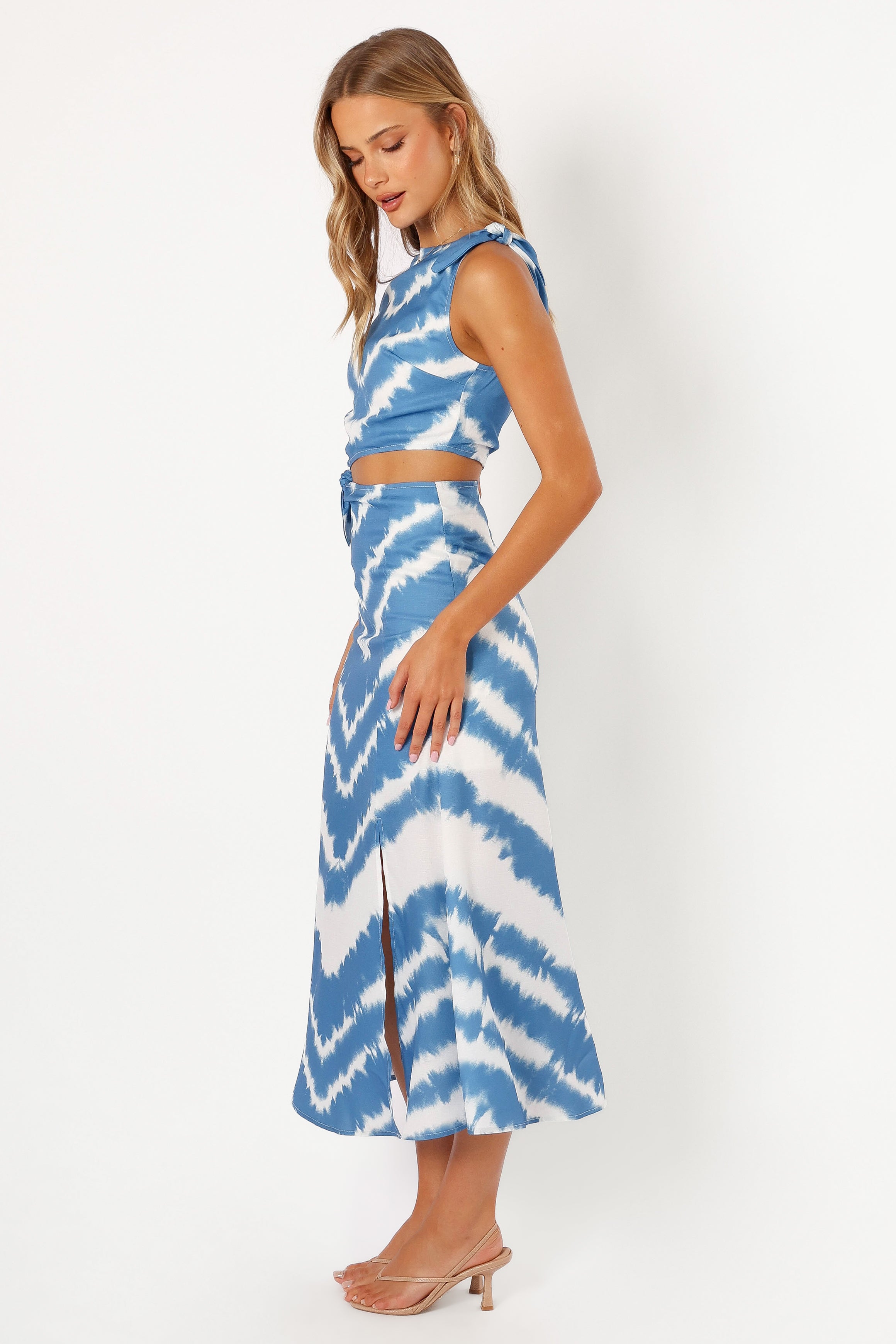 DRESSES Miller Cut Out Midi Dress - Blue Tie Dye