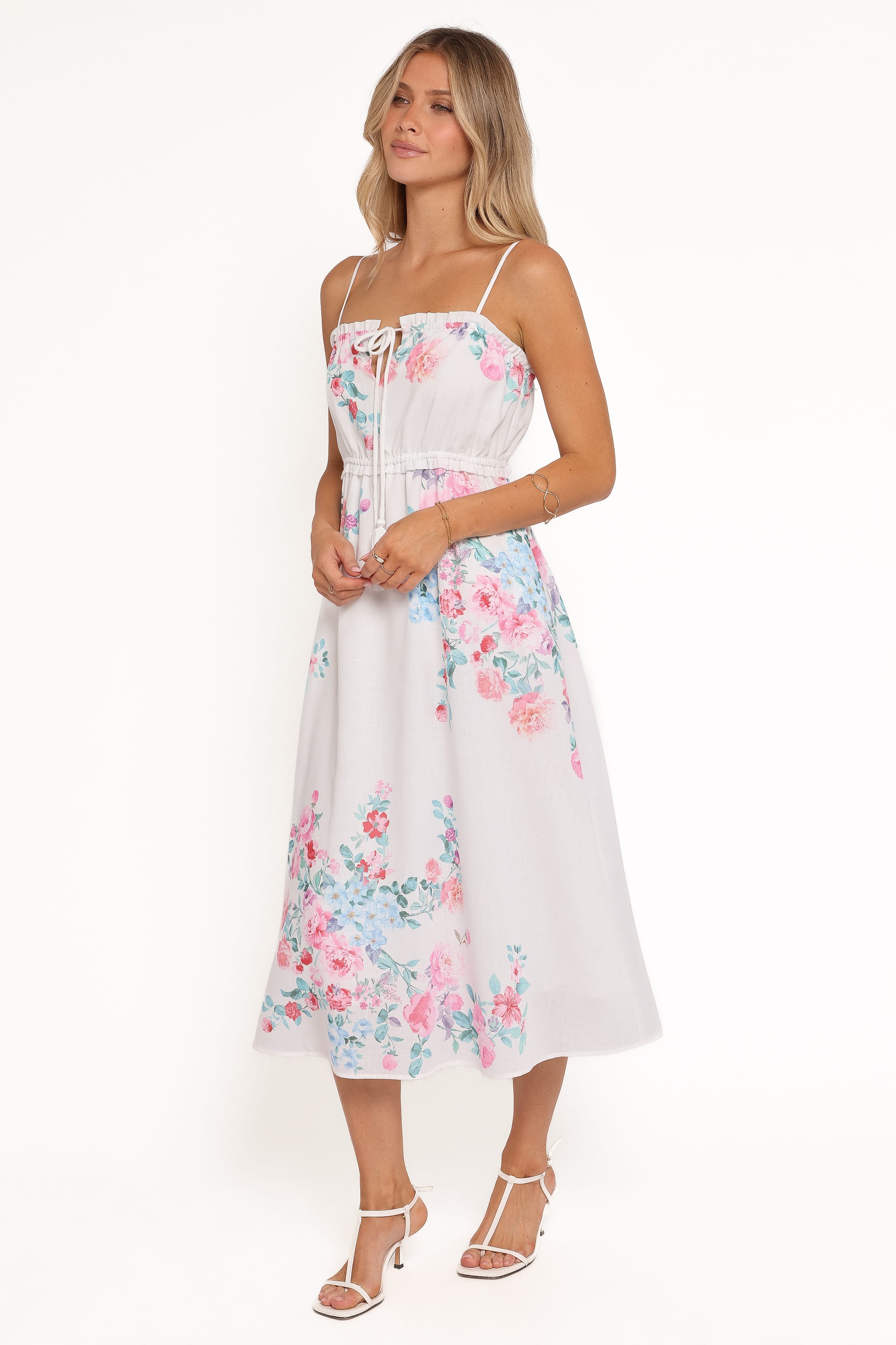 DRESSES Mireya Midi Dress - White Floral