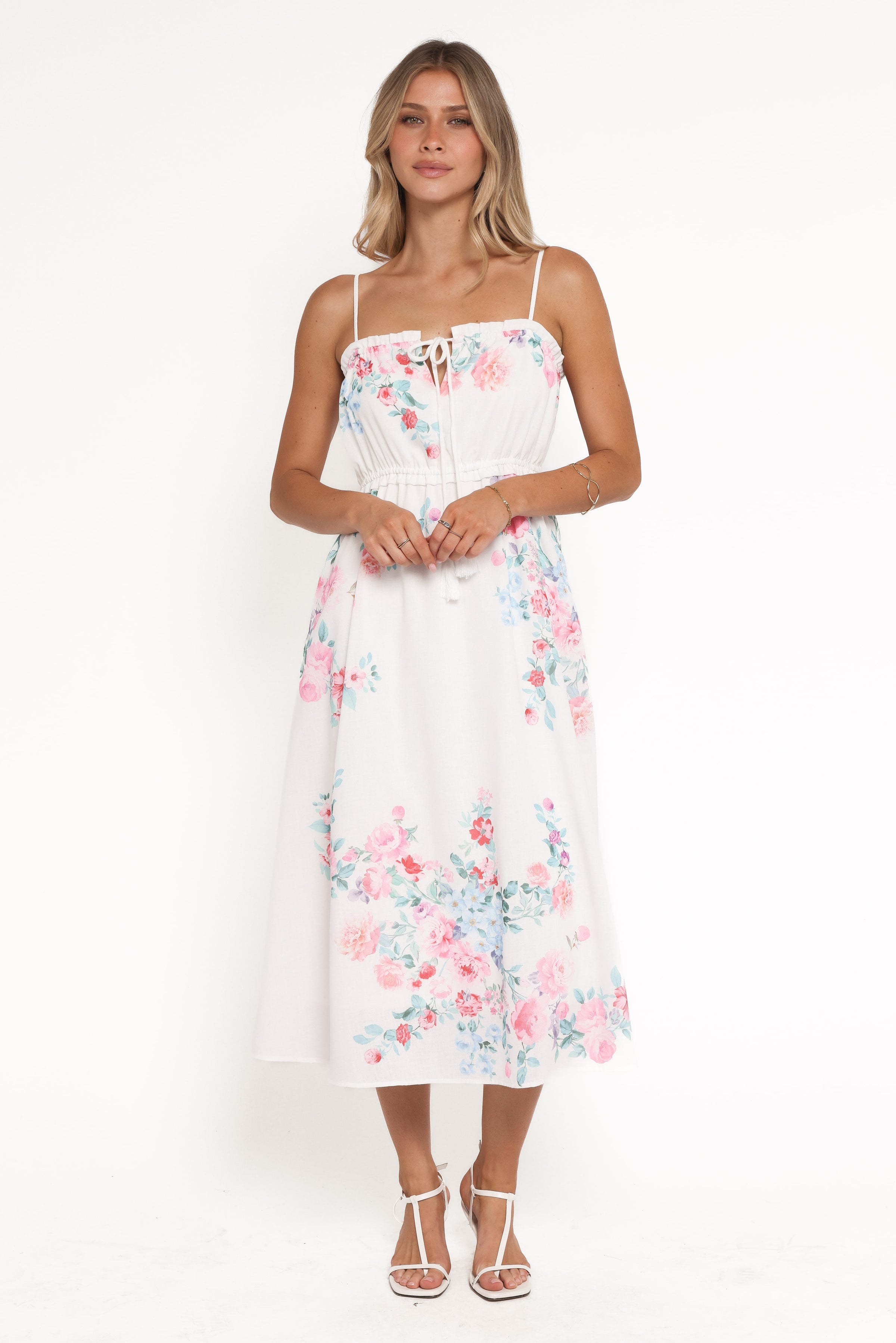 DRESSES Mireya Midi Dress - White Floral