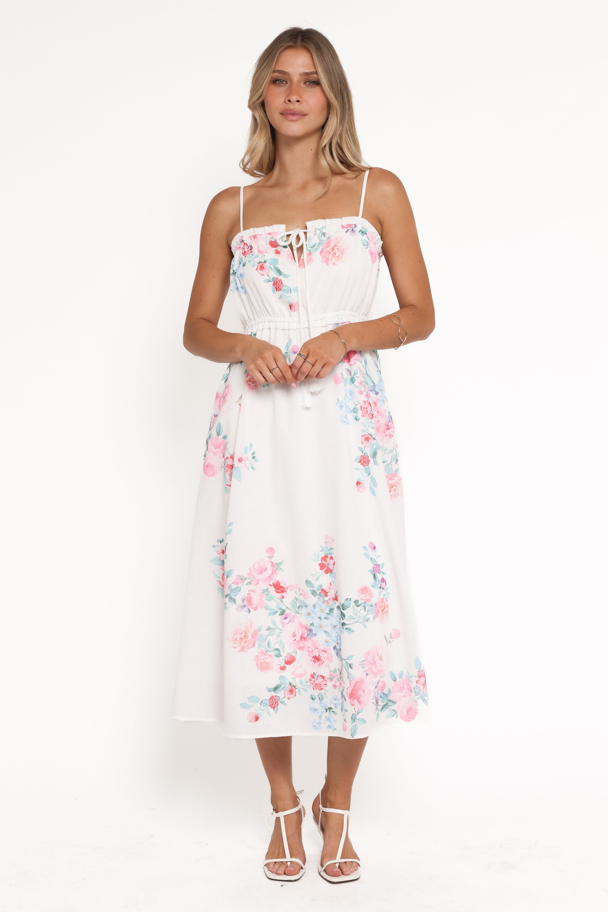 DRESSES Mireya Midi Dress - White Floral