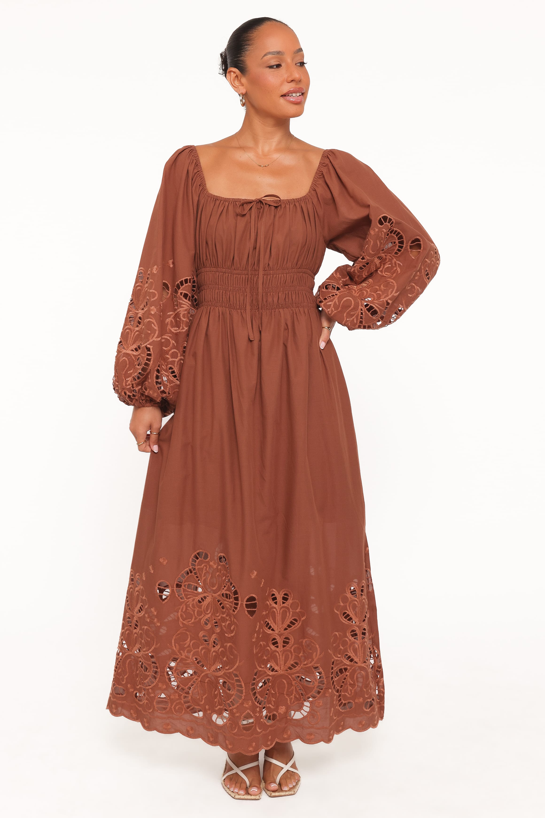 DRESSES Mirren Midi Dress - Chocolate Brown