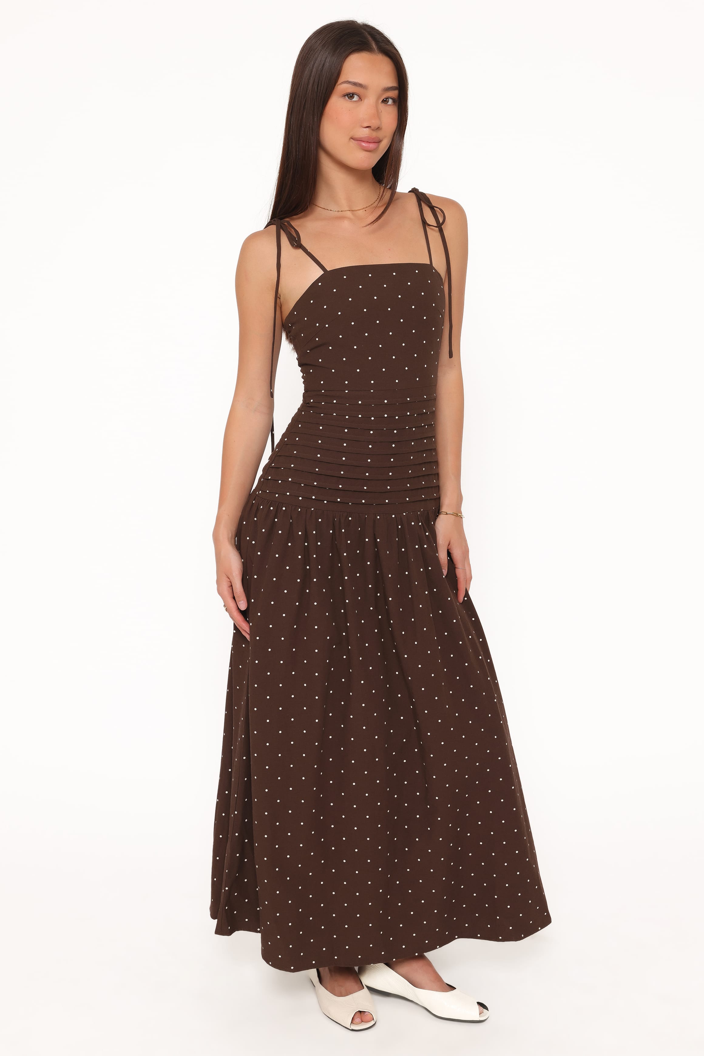 DRESSES Mischa Maxi Dress - Brown Polka Dot