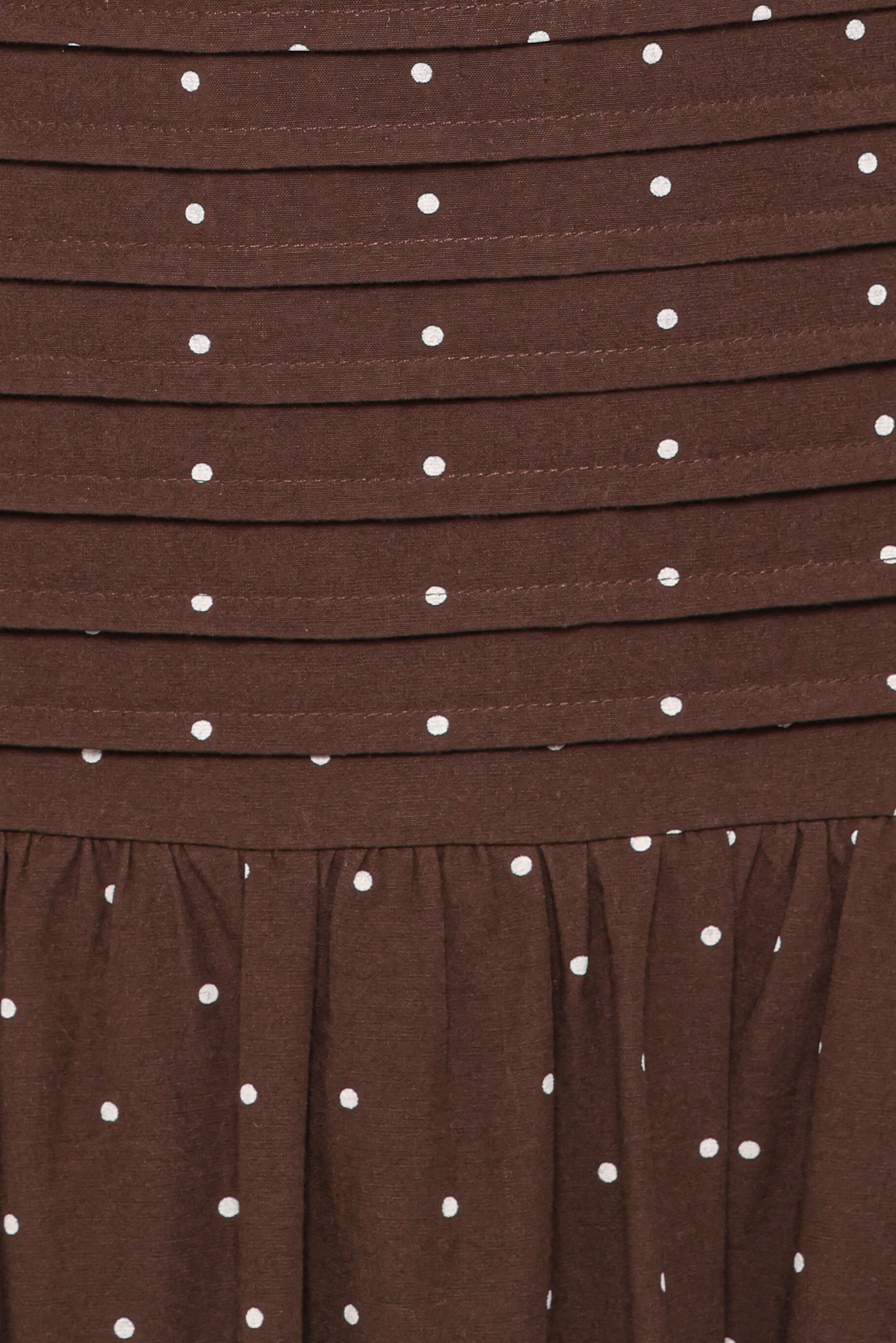 DRESSES Mischa Maxi Dress - Brown Polka Dot