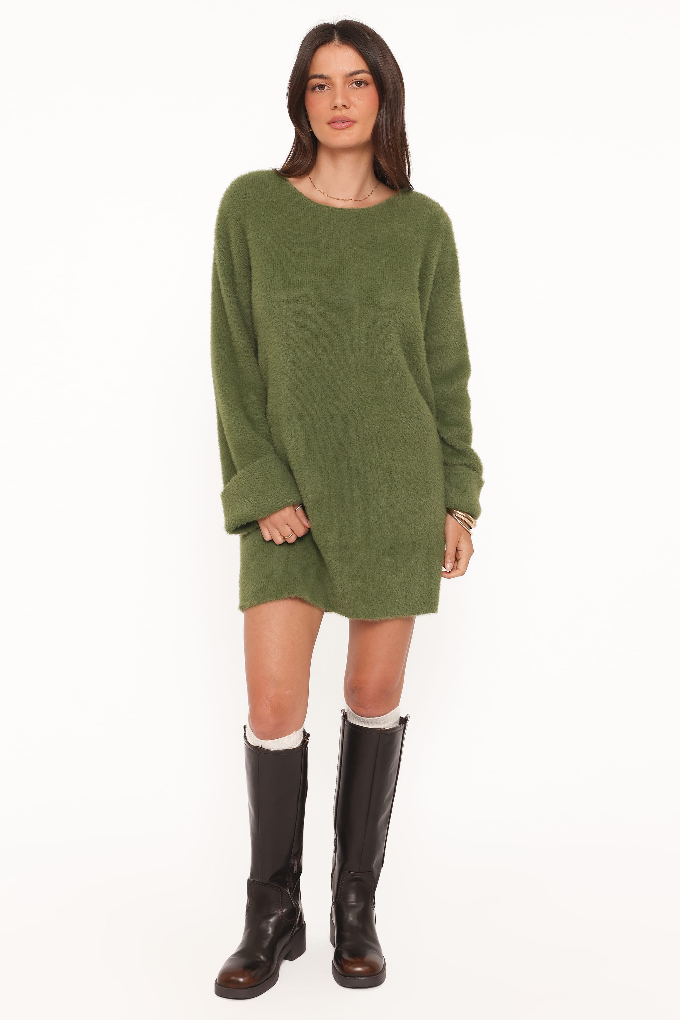DRESSES Mitchell Knit Mini Dress - Olive