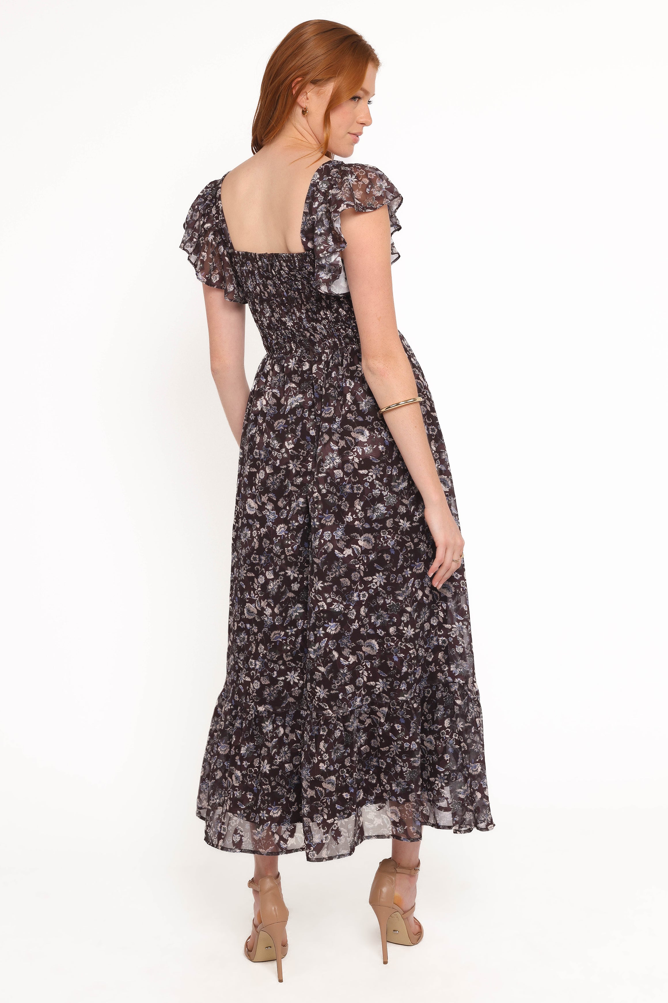 DRESSES Myles Maxi Dress - Brown/Blue Floral