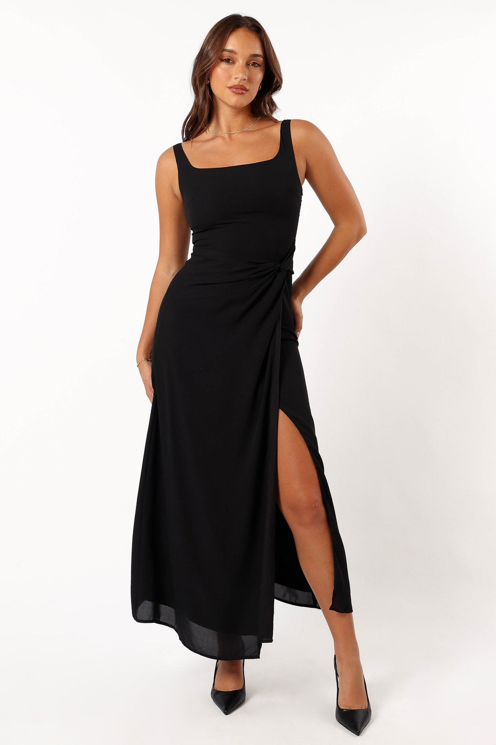 Nadea Faux Wrap Maxi Dress - Black - View 4 | Shop Formal Dress