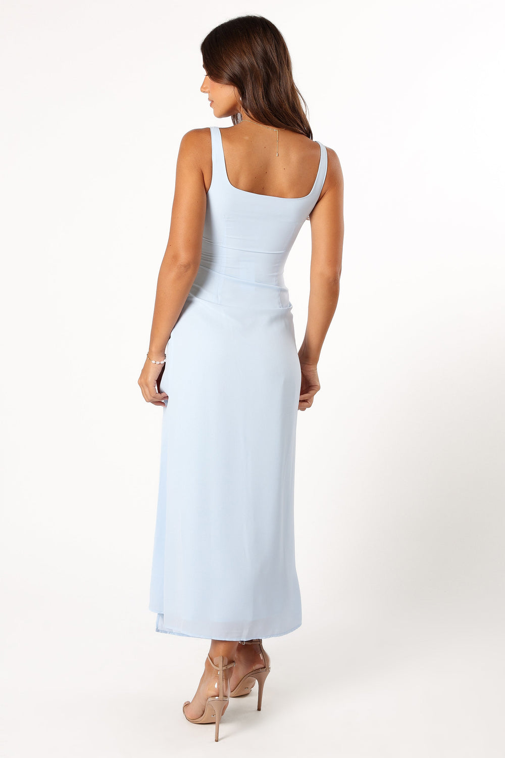 Nadea Faux Wrap Maxi Dress - Blue - View 5 | Shop Formal Dress