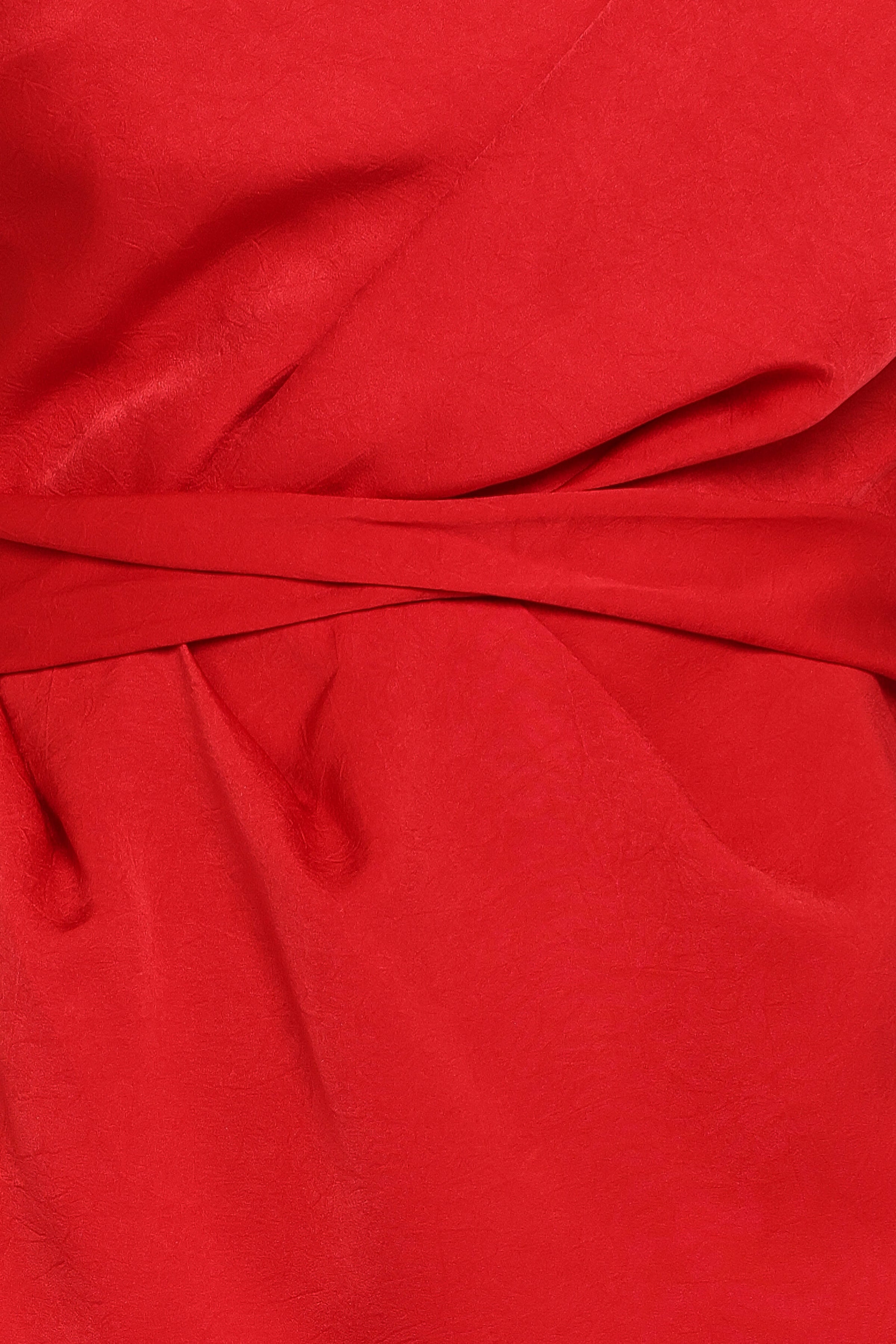 DRESSES Nadia One Shoulder Maxi Dress - Red Jacquard Satin